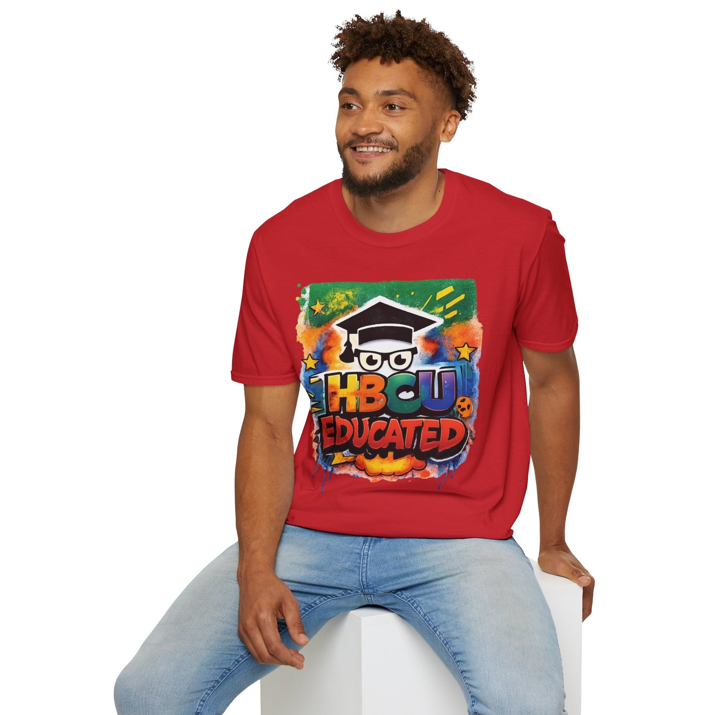 HBCU Graphic Tee Shirt, Historically Black Colleges Universities Unisex Softstyle T-Shirt, Proud Alumni Top, College Student Gift, Black