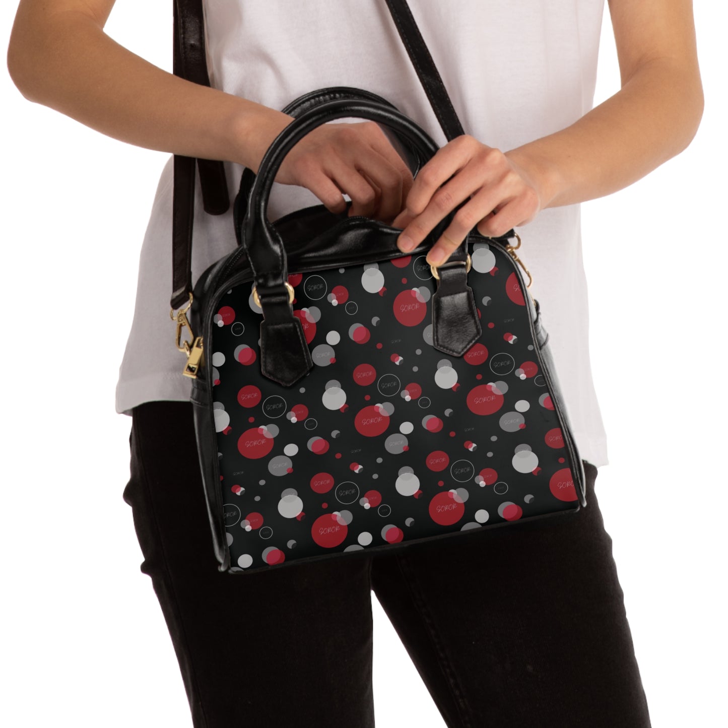 Soror Colorful Diva Dot Bull Shoulder Handbag, Trendy Tote Bag, Unique Handbag Gift, Summer Accessory, Fun Green Purse