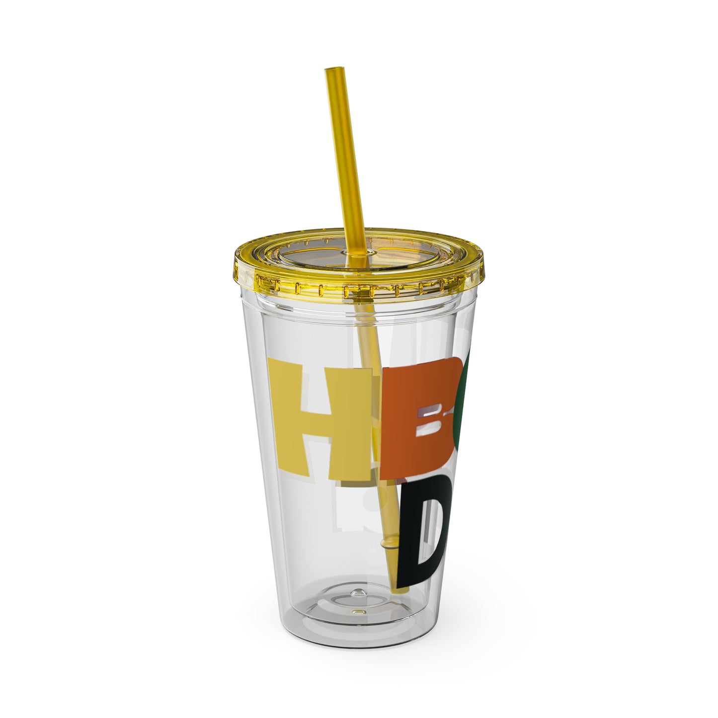 HBCU Dad Sunsplash Tumbler: Colorful Travel Cup, BPA-Free, Perfect for Summer Drinks, Gift for Friends, Eco-Friendly, Party Favor