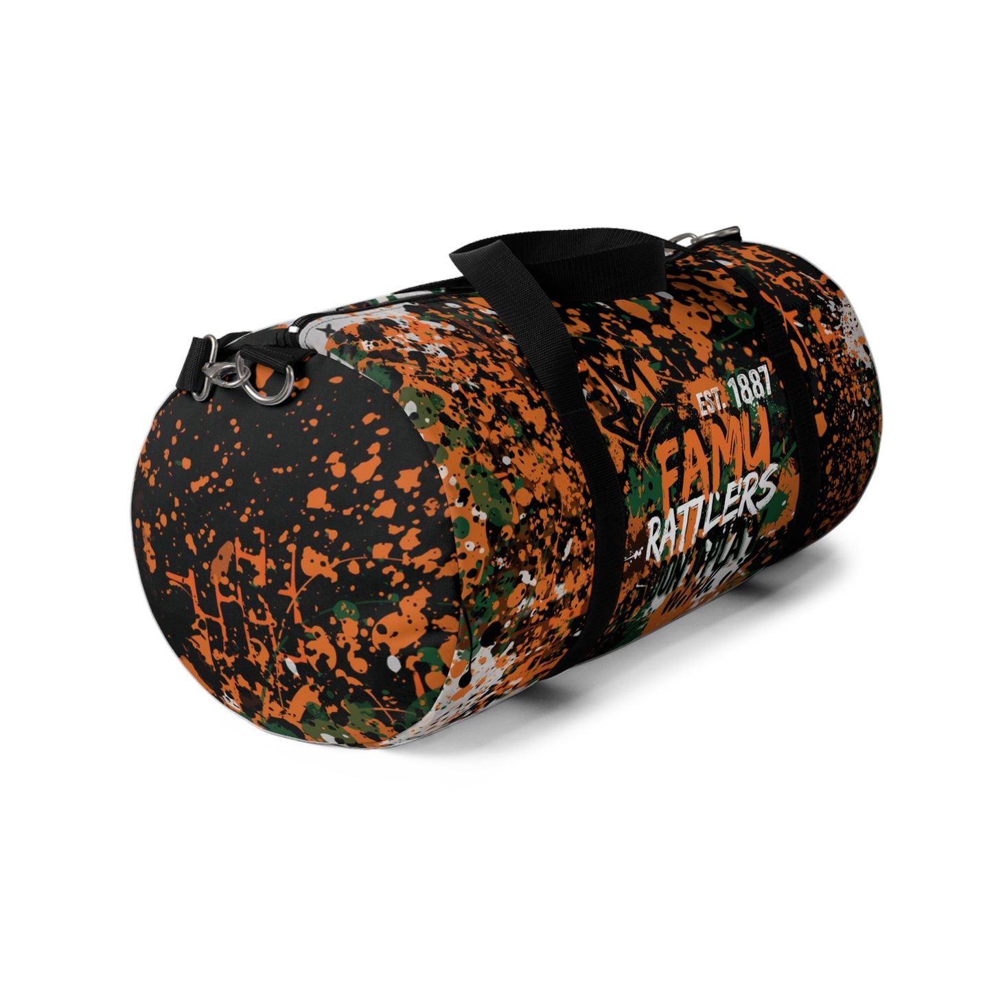Graffiti Duffel Bag blk, FAMU Sprayed Art, Cool Urban Travel Gym Overnight Bag, Hipster Street Style Accessories, Unique Custom Hand Painted
