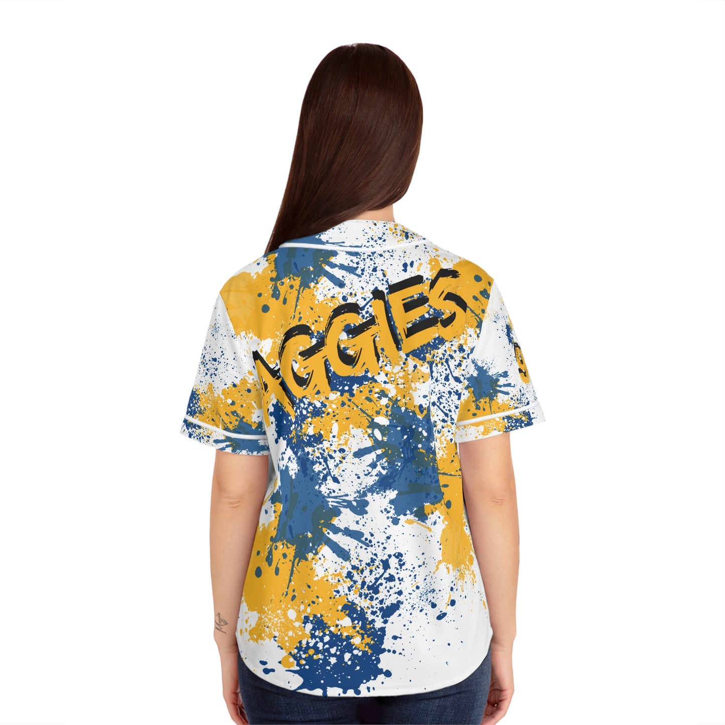 Aggies Graffiti Womens Baseball Jersey, Street Art Shirt, Urban Style Top, Spray Paint Tee, Hip Hop Clothing