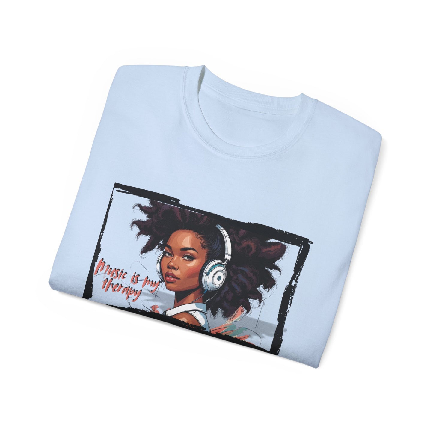 Music is My Therapy Unisex Cotton Tee, Relaxed Fit Shirt for Music Lovers, Gift for Musicians, Casual Outfit, Inspirational Apparel