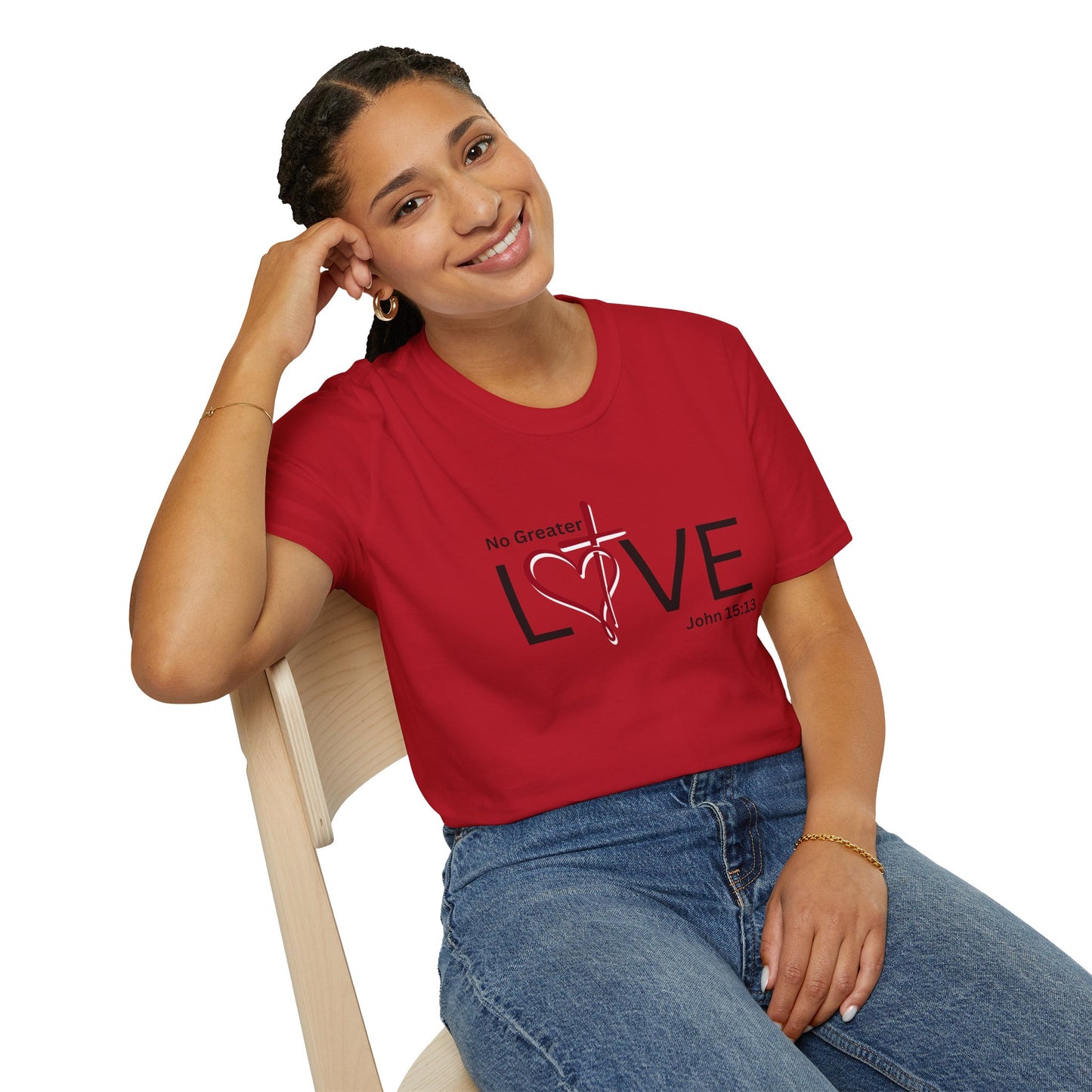 2 Love in Black Tee- No Greater Love T-Shirt - John 15:13 Christian Faith | FirstGen Designs