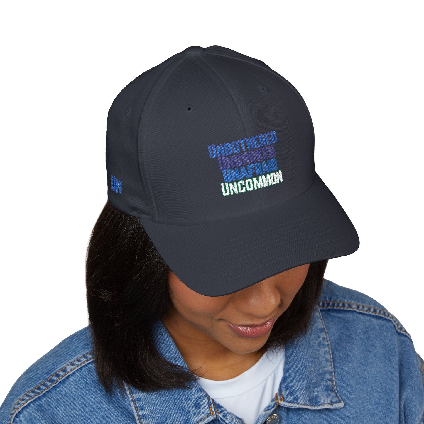 Cap, Unbothered, Unbroken, Unafraid, Uncommon, Embroidered Hat, Baseball Cap, Custom Baseball Hat, Inspirational Cap,