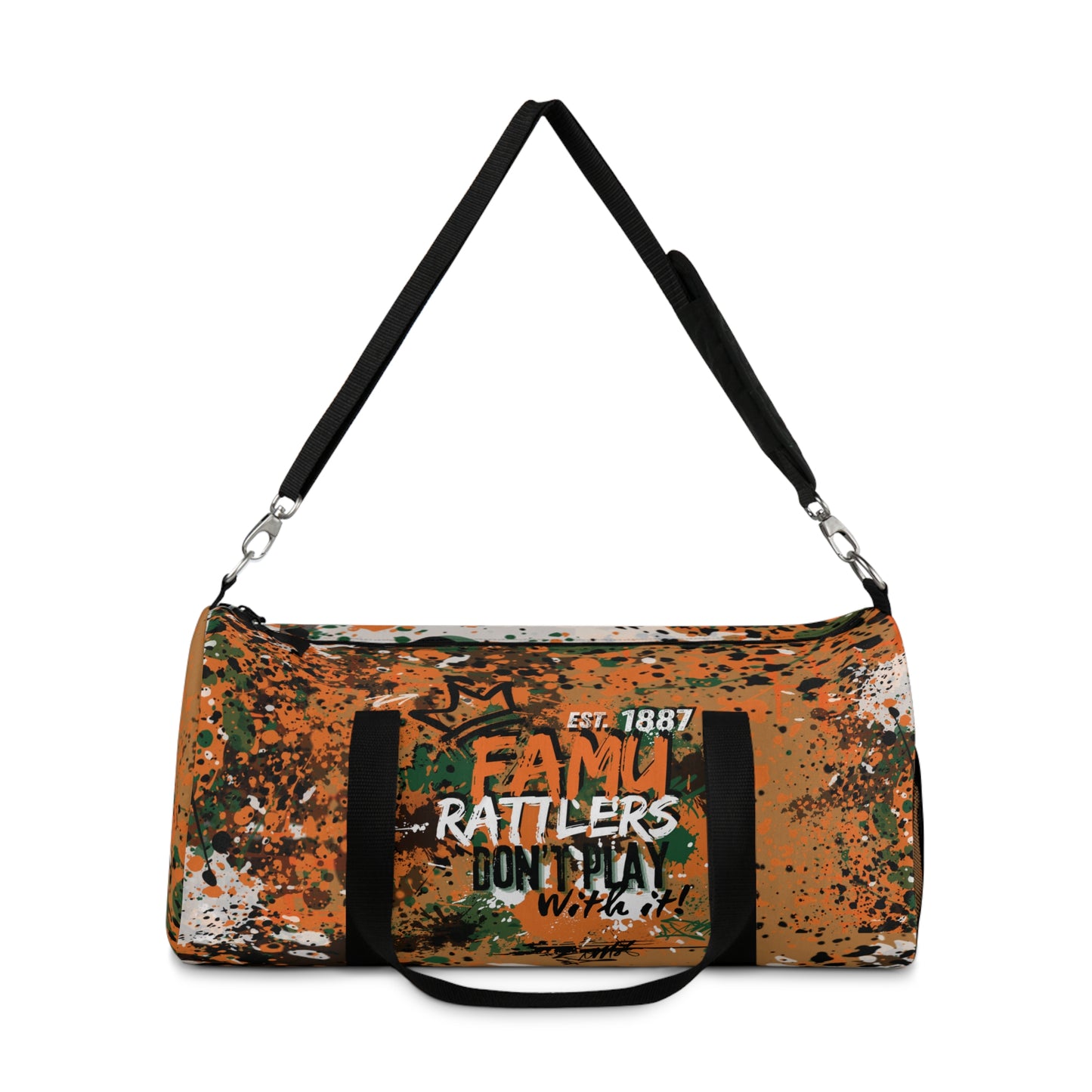 Graffiti Duffel Bag, FAMU Sprayed Art, Cool Urban Travel Gym Overnight Bag, Hipster Street Style Accessories, Unique Custom Hand Painted