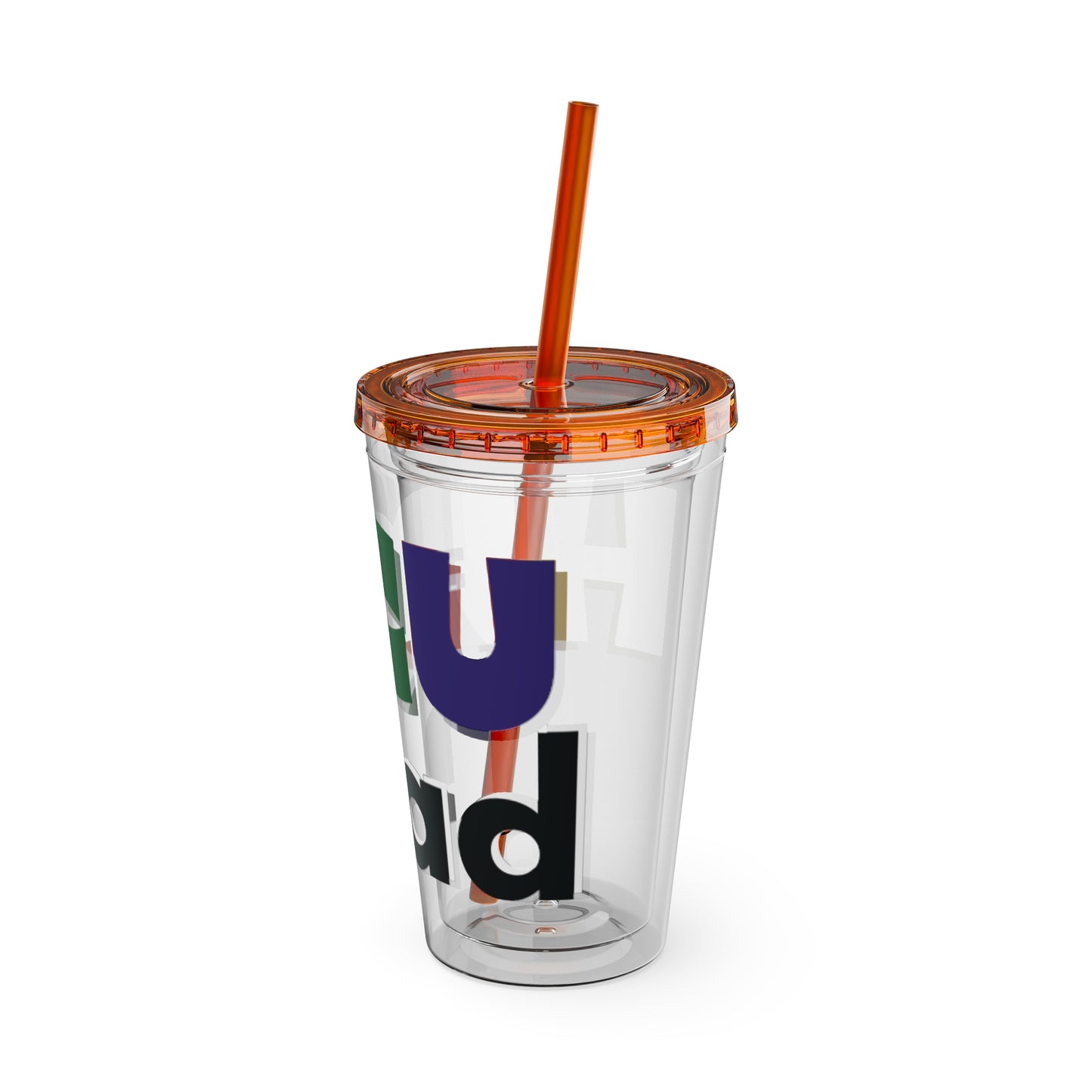 HBCU Dad Sunsplash Tumbler: Colorful Travel Cup, BPA-Free, Perfect for Summer Drinks, Gift for Friends, Eco-Friendly, Party Favor