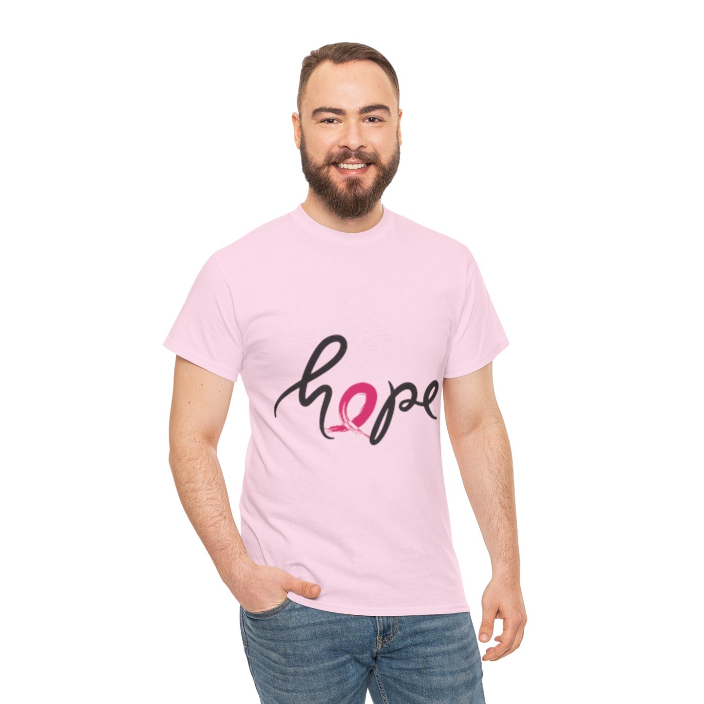 Hope Unisex Heavy Cotton Tee - Motivational T-Shirt for Awareness, Gift for Her, Inspirational Apparel, Everyday Wear, Fundraising