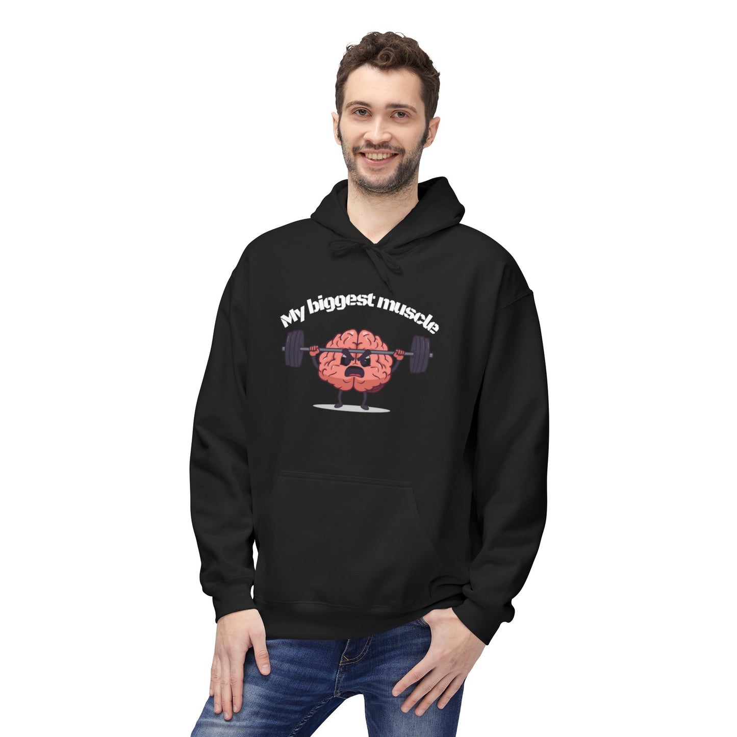 Fleece Hoodie - 'My Biggest Muscle' Design