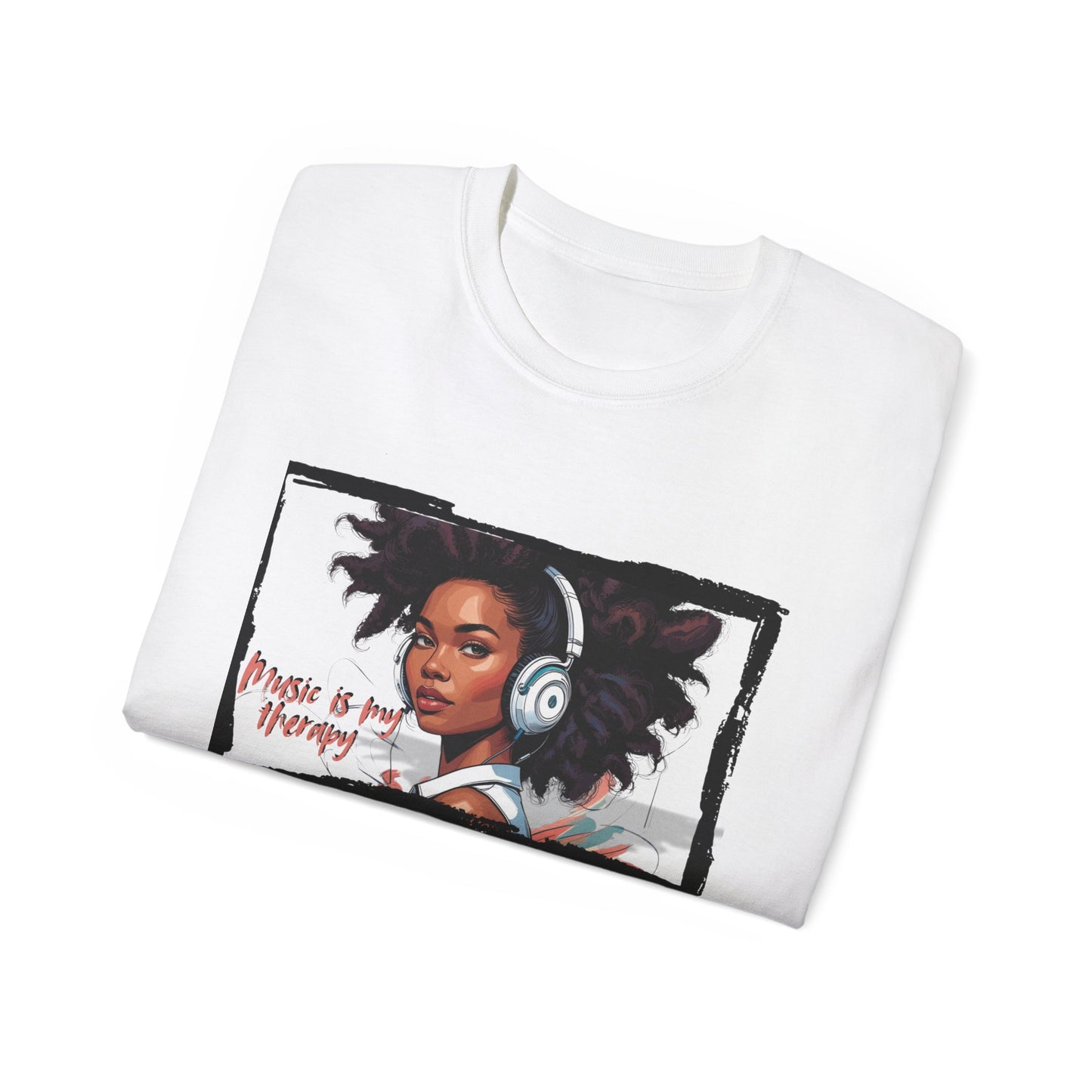 Music is My Therapy Unisex Cotton Tee, Relaxed Fit Shirt for Music Lovers, Gift for Musicians, Casual Outfit, Inspirational Apparel