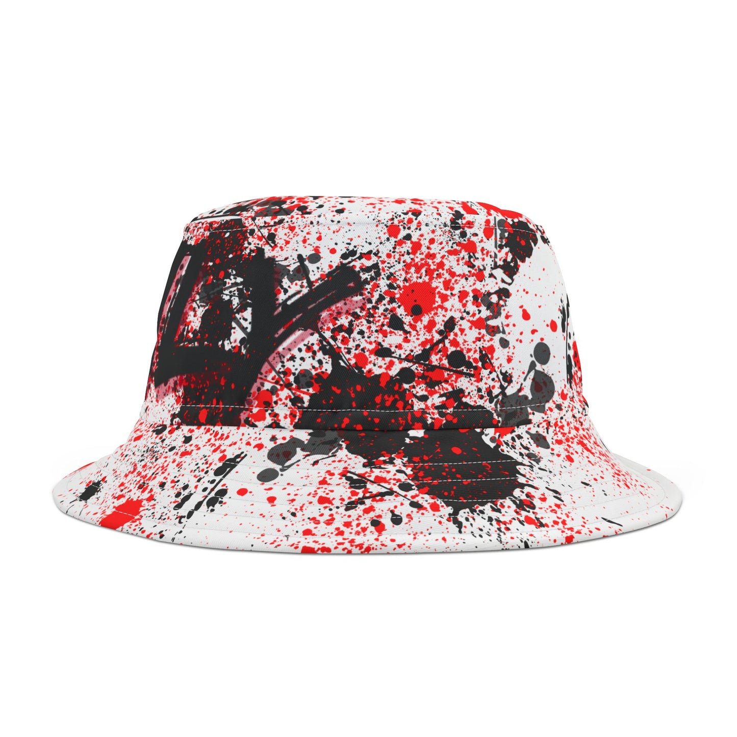 Trendy Bucket Hat, Street Style Accessory, Casual Summer Wear, Graffiti Print Hat, Perfect for Festivals, Throwback Vibe