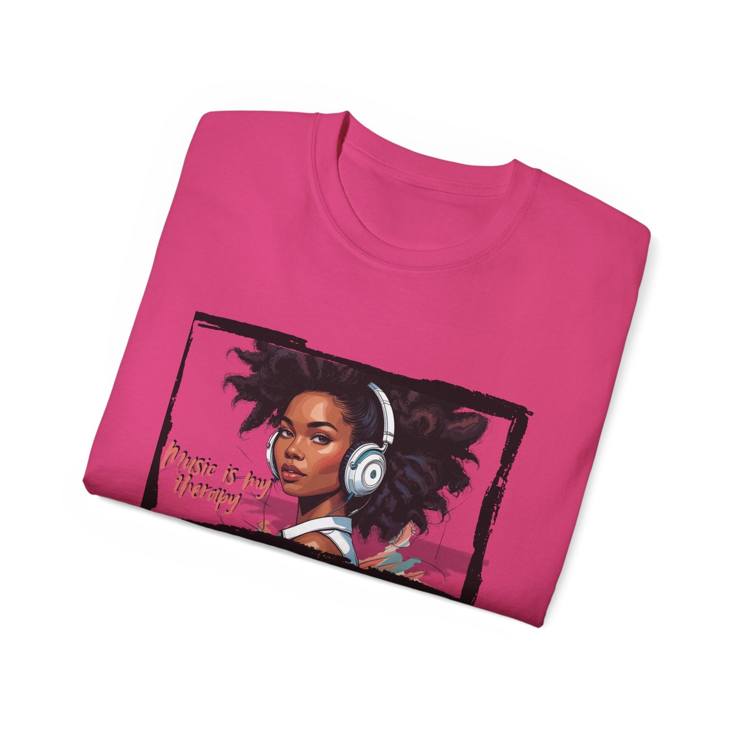 Music is My Therapy Unisex Cotton Tee, Relaxed Fit Shirt for Music Lovers, Gift for Musicians, Casual Outfit, Inspirational Apparel