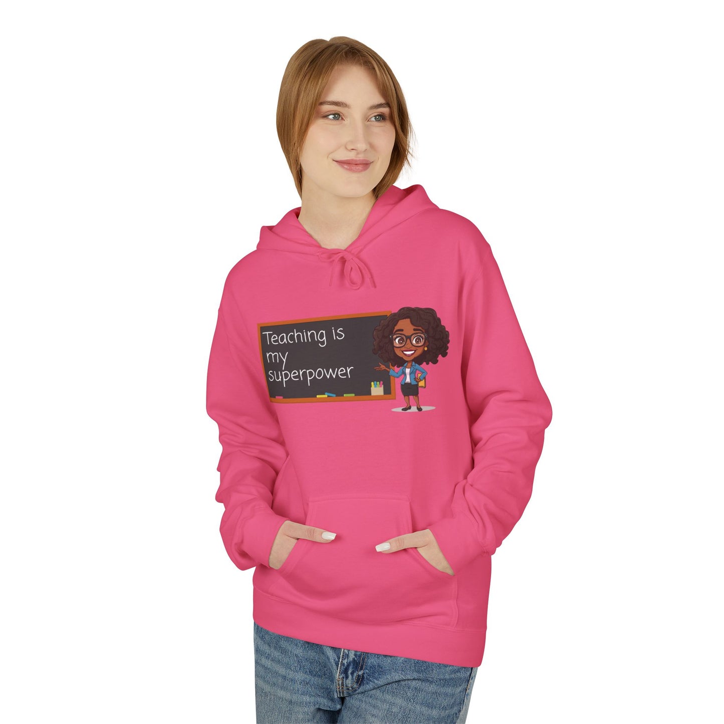Teaching is My Superpower Hoodie, Gift for Teachers, Education Apparel, Motivational Wear, Teacher Appreciation