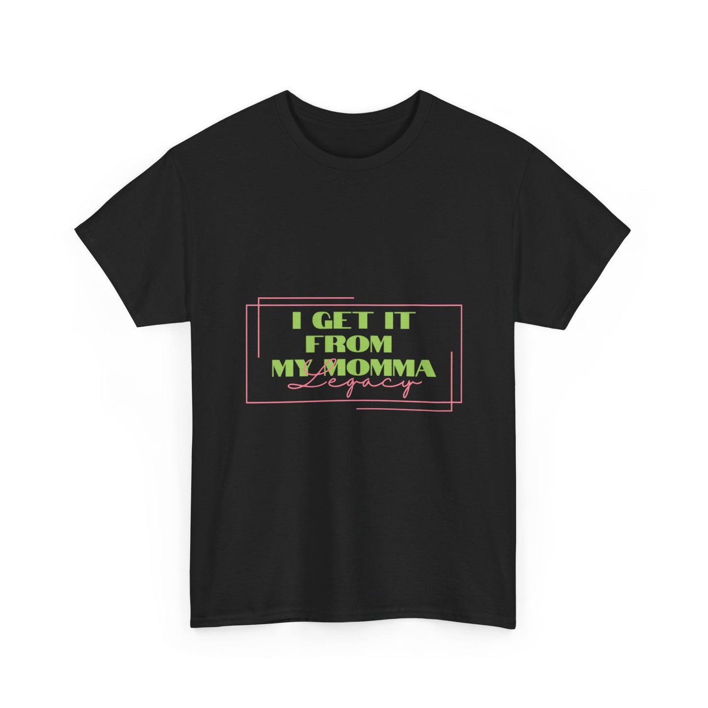 Sorority Cotton Tee, I Get It From My Momma Shirt, Gift for Mom, Unisex Family Tee, Mother's Day Shirt, Casual Everyday Wear