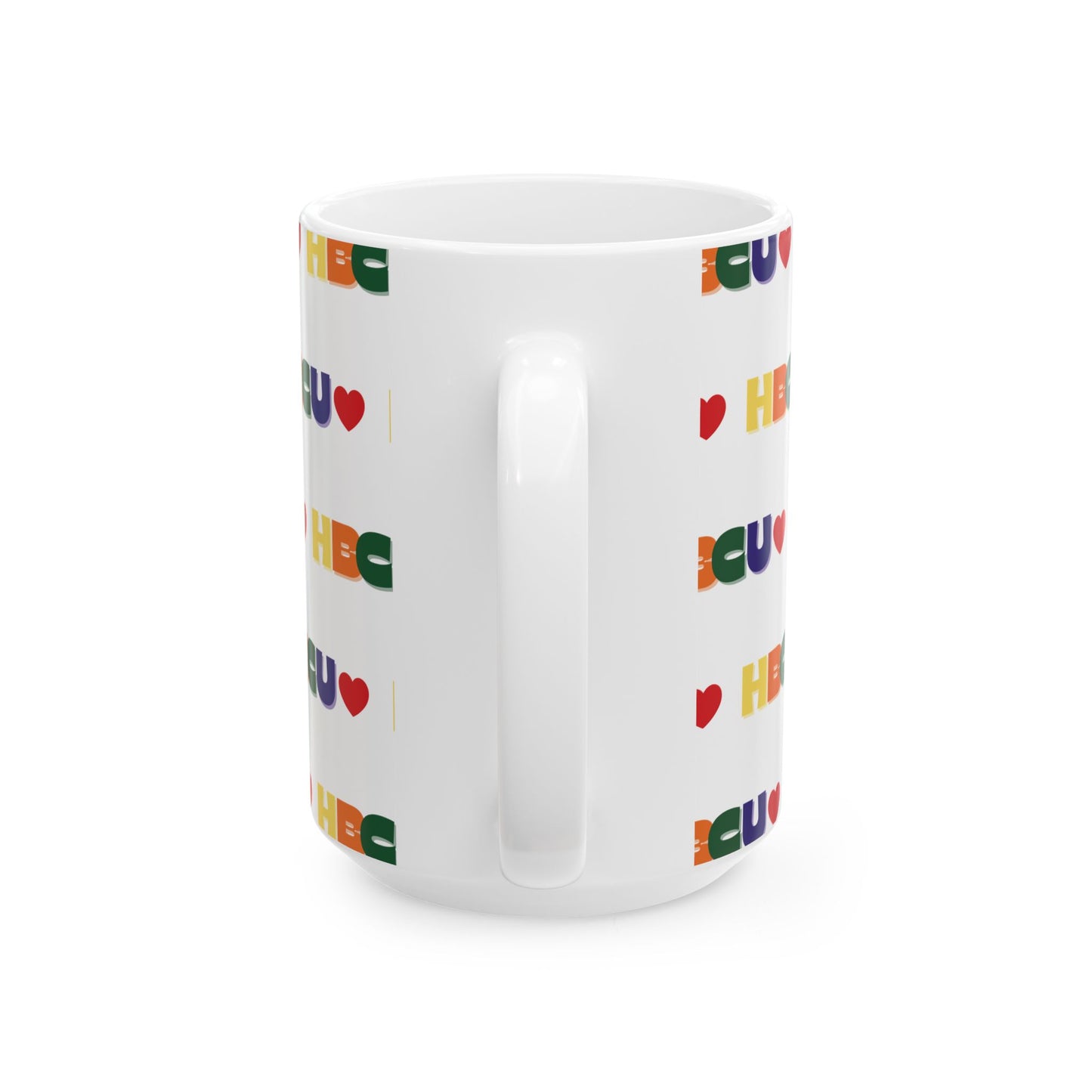 HBCU Love Ceramic Mug, Colorful Graduation Gift, Coffee Cup for Students, Educational Pride Mug, Diverse Community Mug