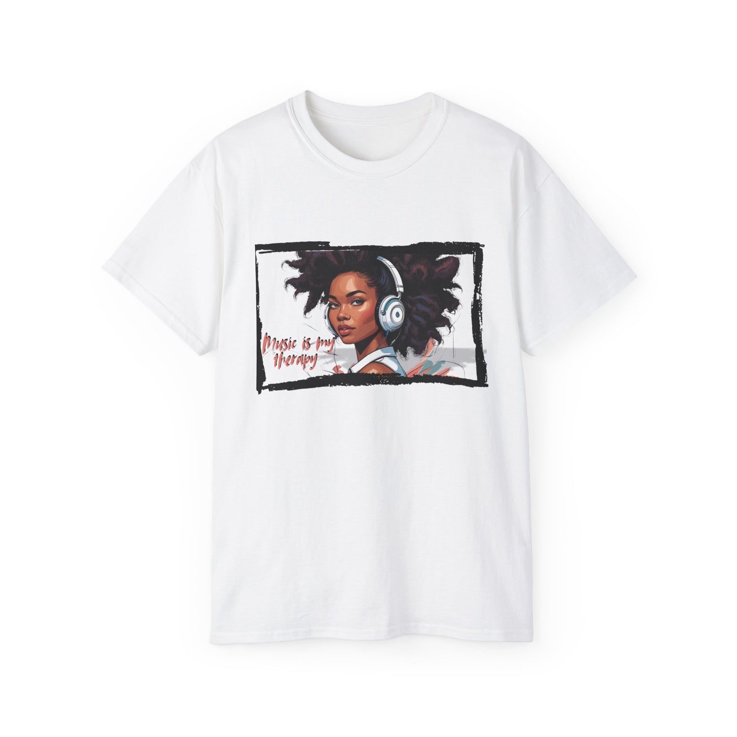 Music is My Therapy Unisex Cotton Tee, Relaxed Fit Shirt for Music Lovers, Gift for Musicians, Casual Outfit, Inspirational Apparel
