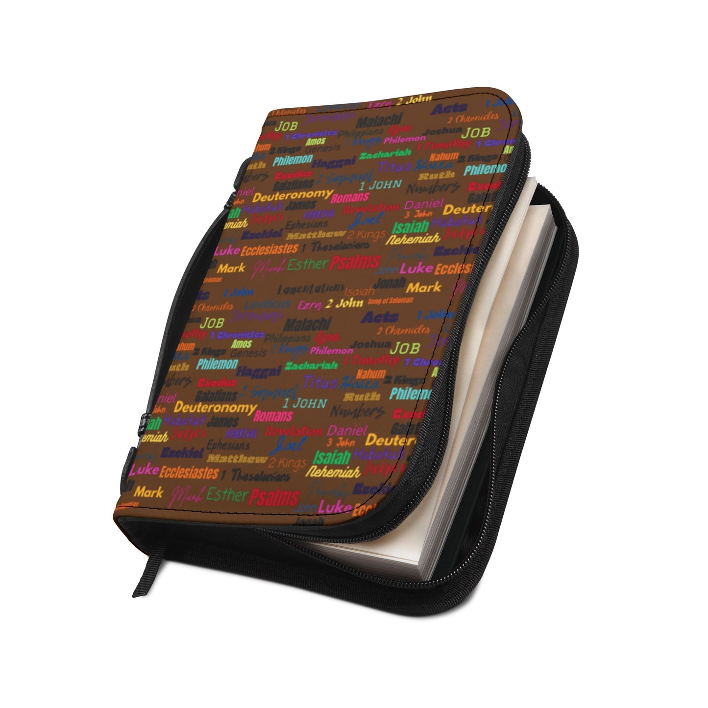 Colorful Bible Cover Brown, Bible Case, Religious Gifts, Church Supplies, Scripture Holder, Christian Accessories