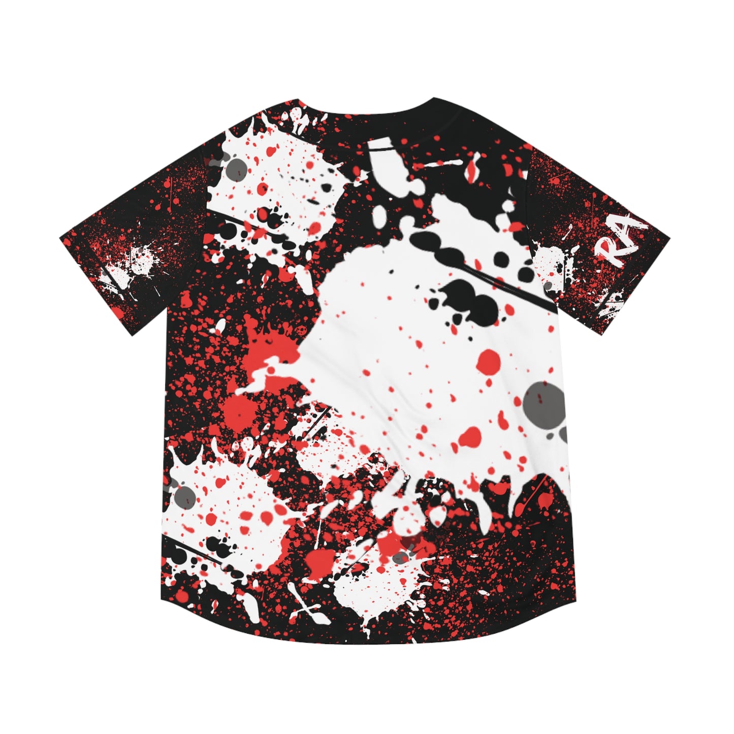 Bold Graphic Men's Baseball Jersey Blk, Sporty Apparel, Casual Wear, Unique Gift for Baseball Fans, Streetwear Style