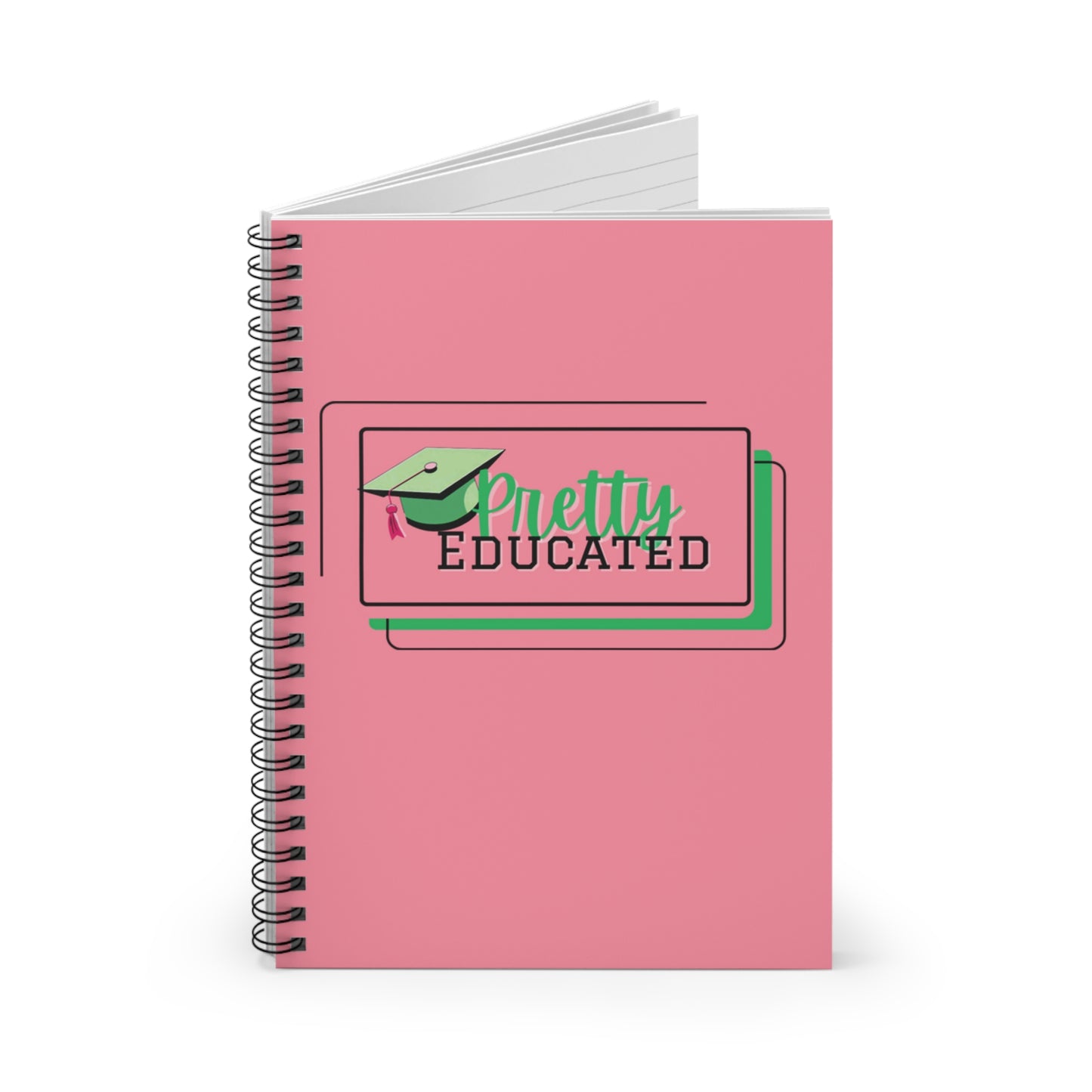 Pretty Educated Spiral Notebook - Elegant, Inspirational, Perfect for Students, Journaling, Graduation Gift, School Supplies