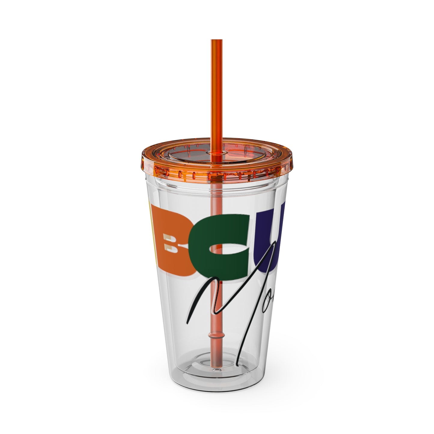 HBCU Mom Sunsplash Tumbler: Colorful Travel Cup, BPA-Free, Perfect for Summer Drinks, Gift for Friends, Eco-Friendly, Party Favor