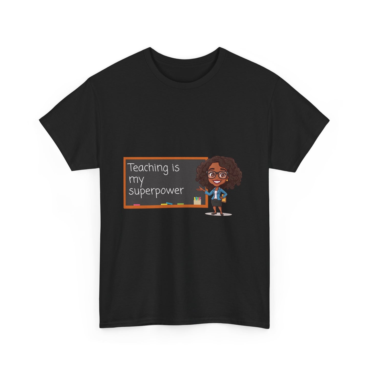 Teaching is My Superpower Tee, Cute Teacher Shirt, Gift for Educators, Back to School, Classroom Apparel, Unisex Cotton T-Shirt