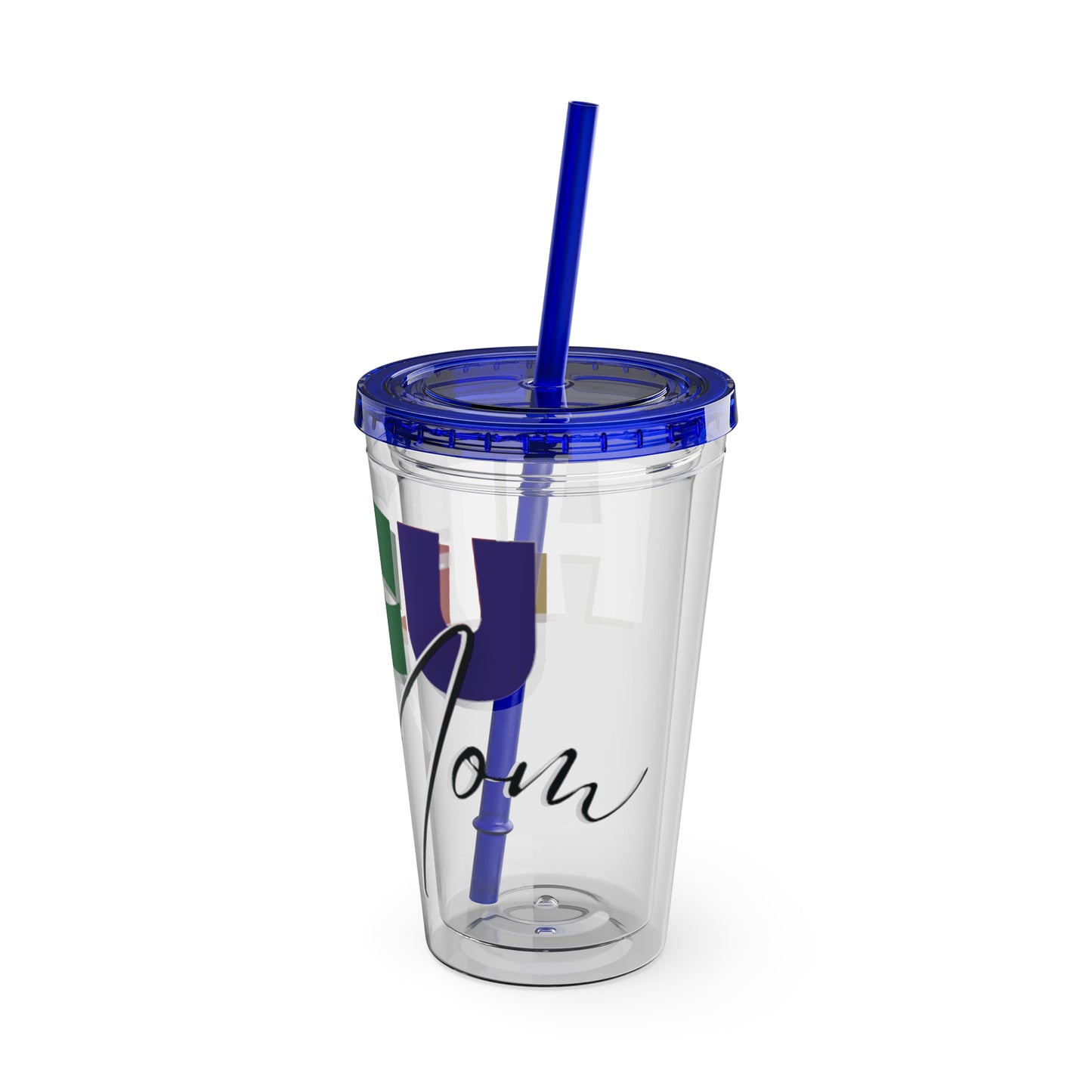 HBCU Mom Sunsplash Tumbler: Colorful Travel Cup, BPA-Free, Perfect for Summer Drinks, Gift for Friends, Eco-Friendly, Party Favor