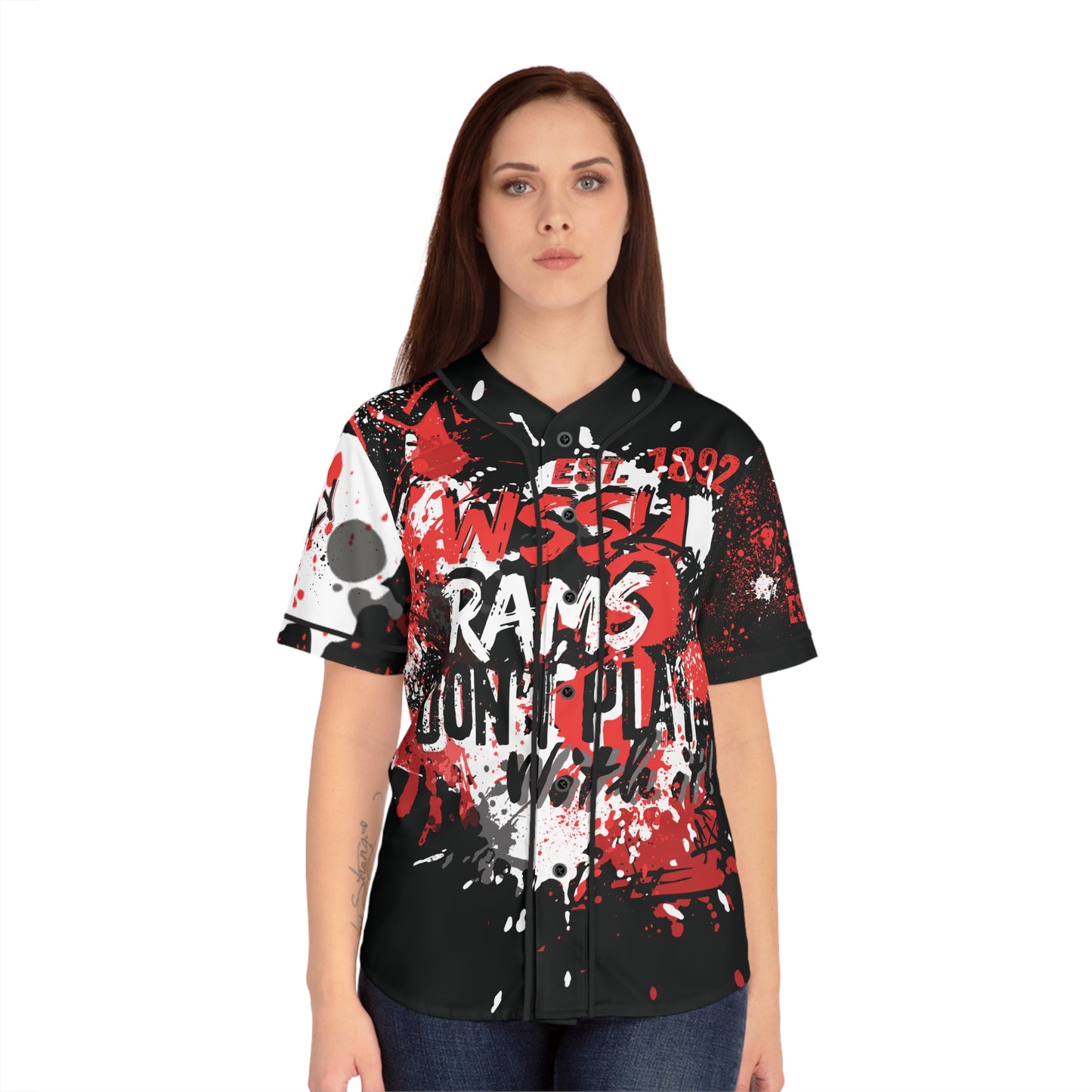 Graffiti Womens Baseball Jersey, Street Art Shirt, Urban Style Top, Spray Paint Tee, Hip Hop Clothing