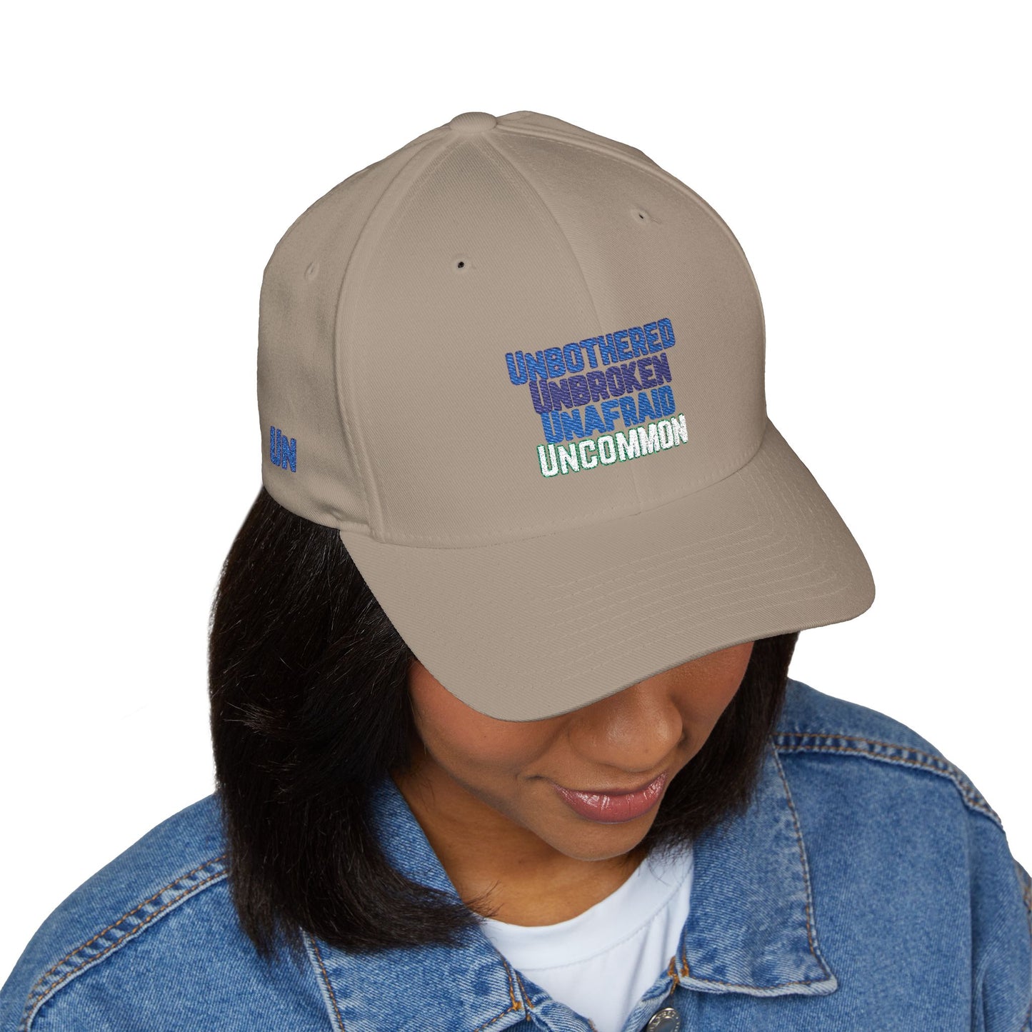 Cap, Unbothered, Unbroken, Unafraid, Uncommon, Embroidered Hat, Baseball Cap, Custom Baseball Hat, Inspirational Cap,