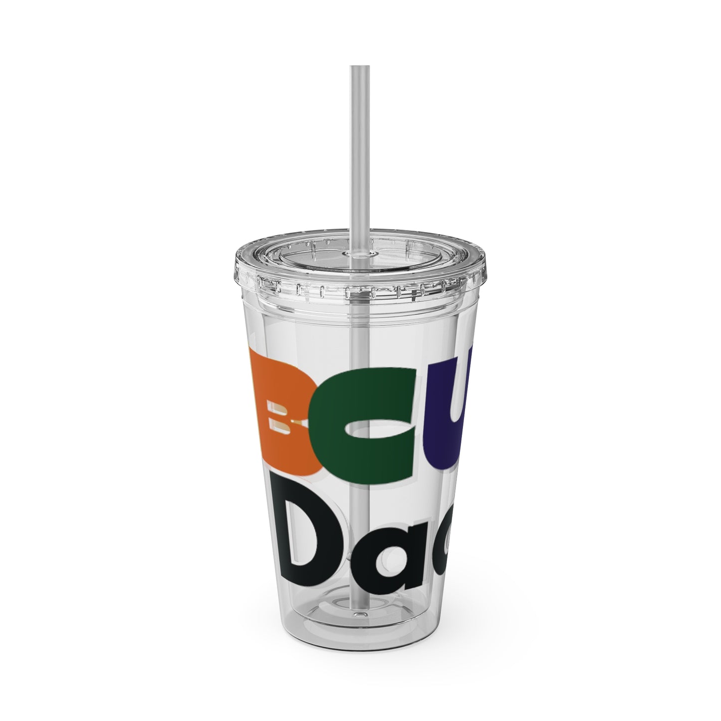 HBCU Dad Sunsplash Tumbler: Colorful Travel Cup, BPA-Free, Perfect for Summer Drinks, Gift for Friends, Eco-Friendly, Party Favor