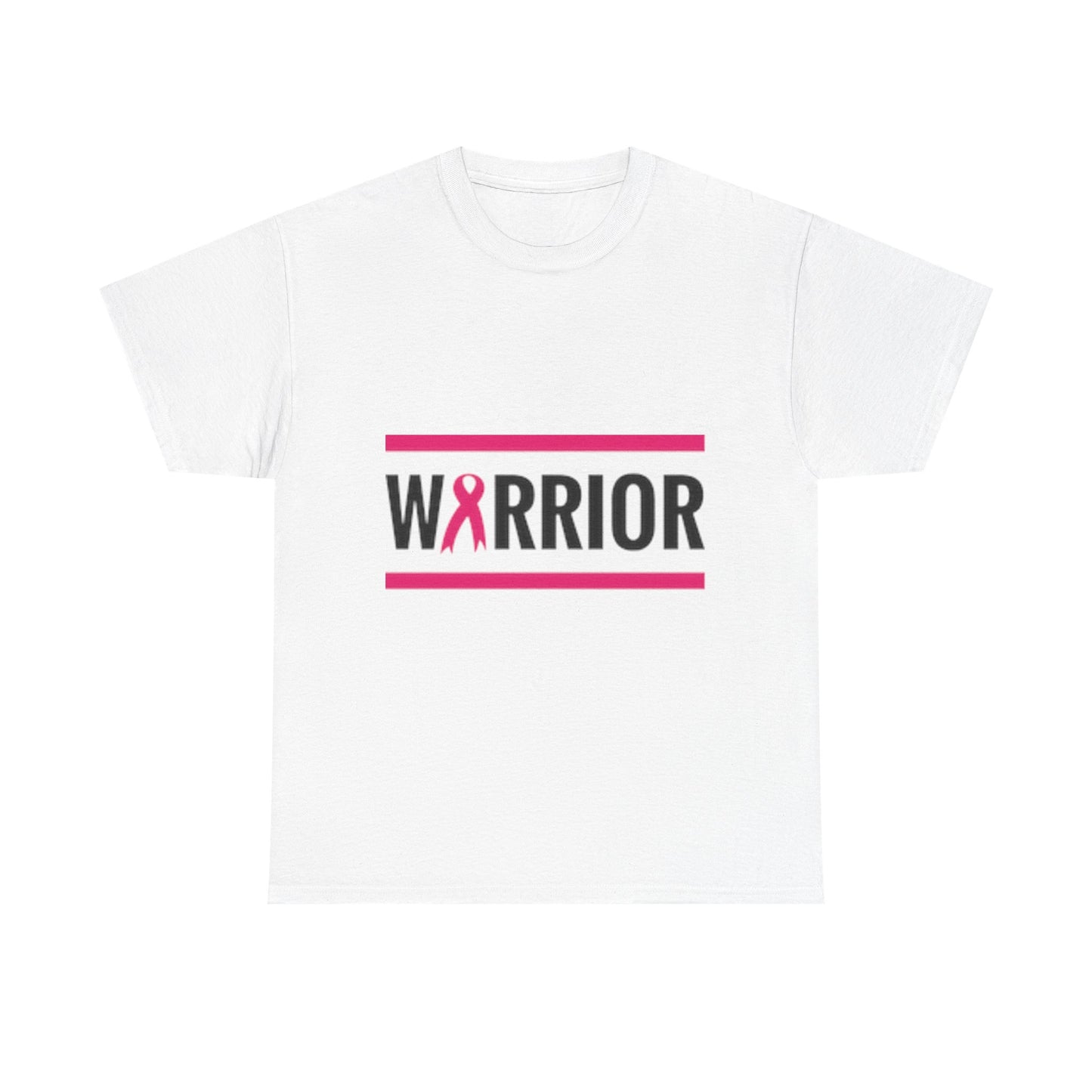Breast Cancer Warrior Tee, Unisex Heavy Cotton T-Shirt, Cancer Awareness Shirt, Supportive Gift, Fight Like A Warrior Tee