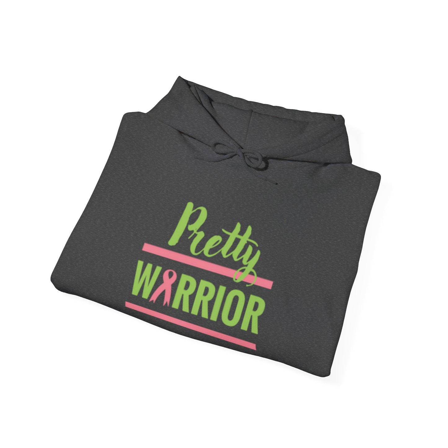 Pretty Warrior Hooded Sweatshirt | Sweatshirt for Cancer Awareness, Gifts for Her, Breast Cancer Support, Cozy Hoodie, Motivational Apparel