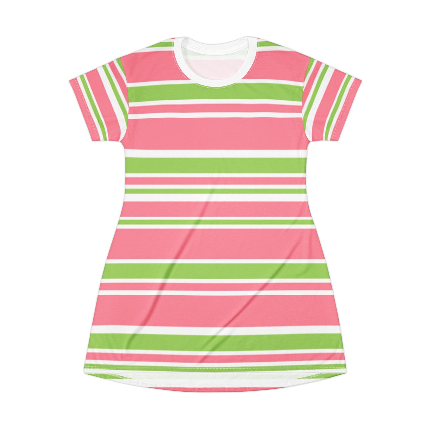 Stylish Blank Striped T-Shirt Dress for Casual Outings | Perfect for Summer, Sports Events, Parties, Gifts