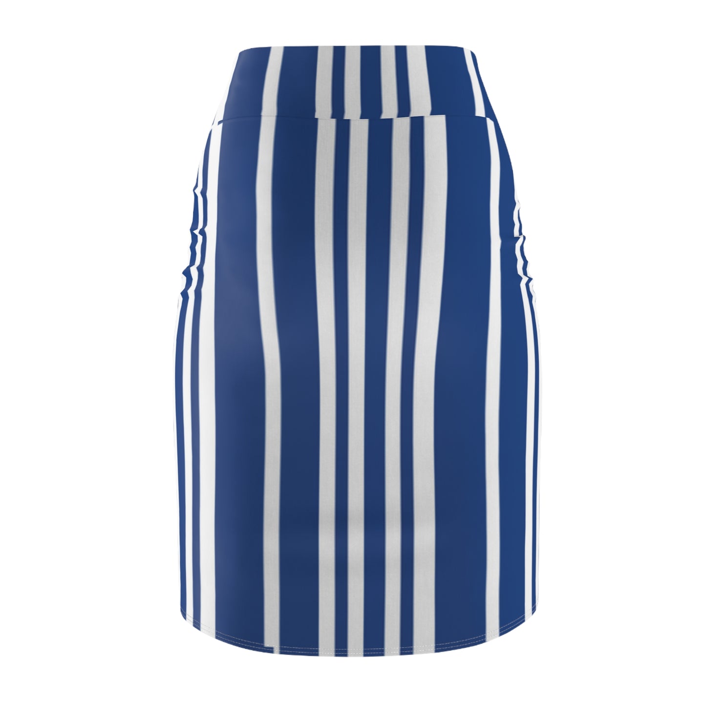 Blue and White Striped Pencil Skirt, Women's Skirt, Office Wear, Business Casual, Work Attire, Summer Fashion, Knee Length Skirt