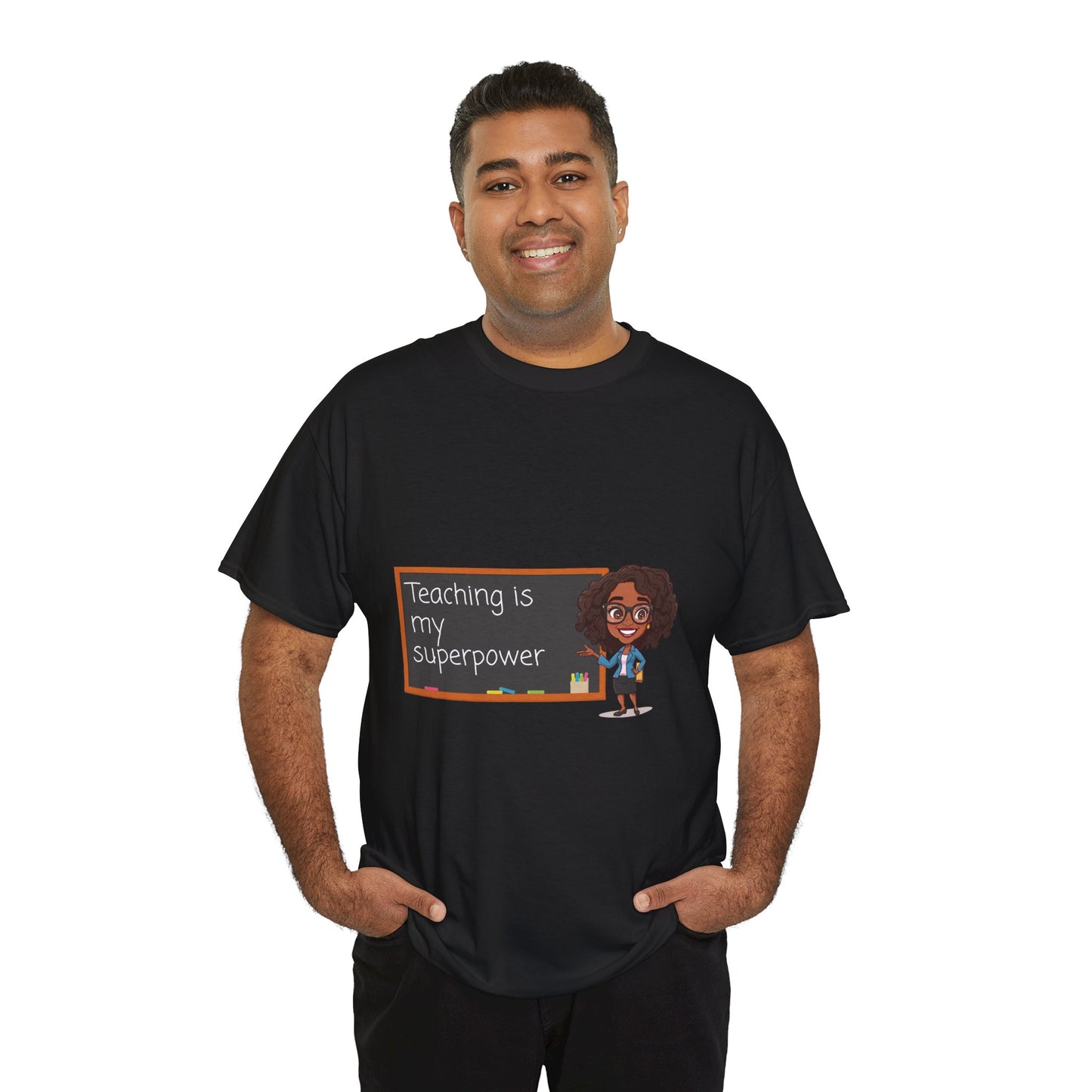 Teaching is My Superpower Tee, Cute Teacher Shirt, Gift for Educators, Back to School, Classroom Apparel, Unisex Cotton T-Shirt