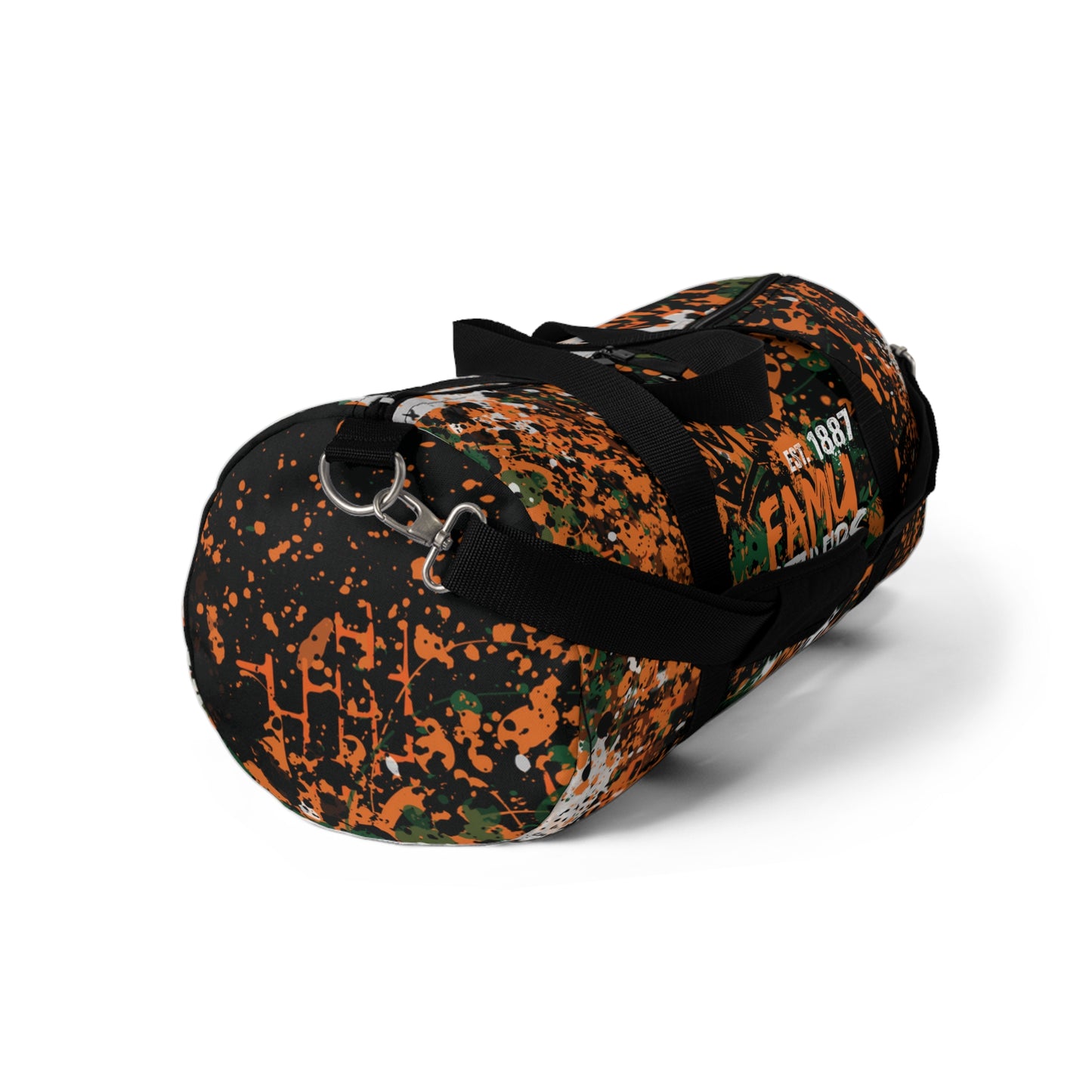 Graffiti Duffel Bag blk, FAMU Sprayed Art, Cool Urban Travel Gym Overnight Bag, Hipster Street Style Accessories, Unique Custom Hand Painted