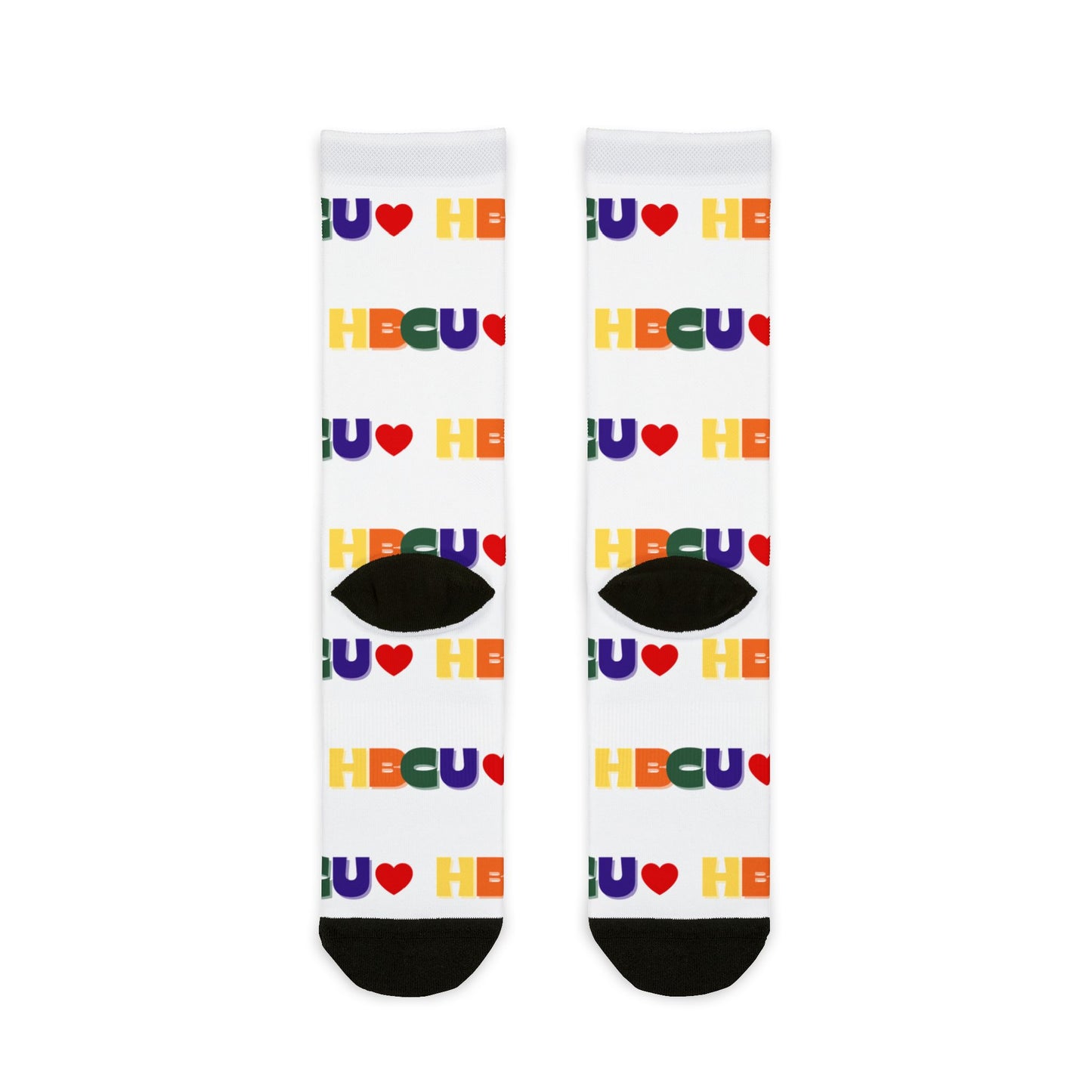 Colorful HBCU Pride Crew Socks | College Gear, Student Gifts, Gift for Her, Cozy Fashion, Soulful Style