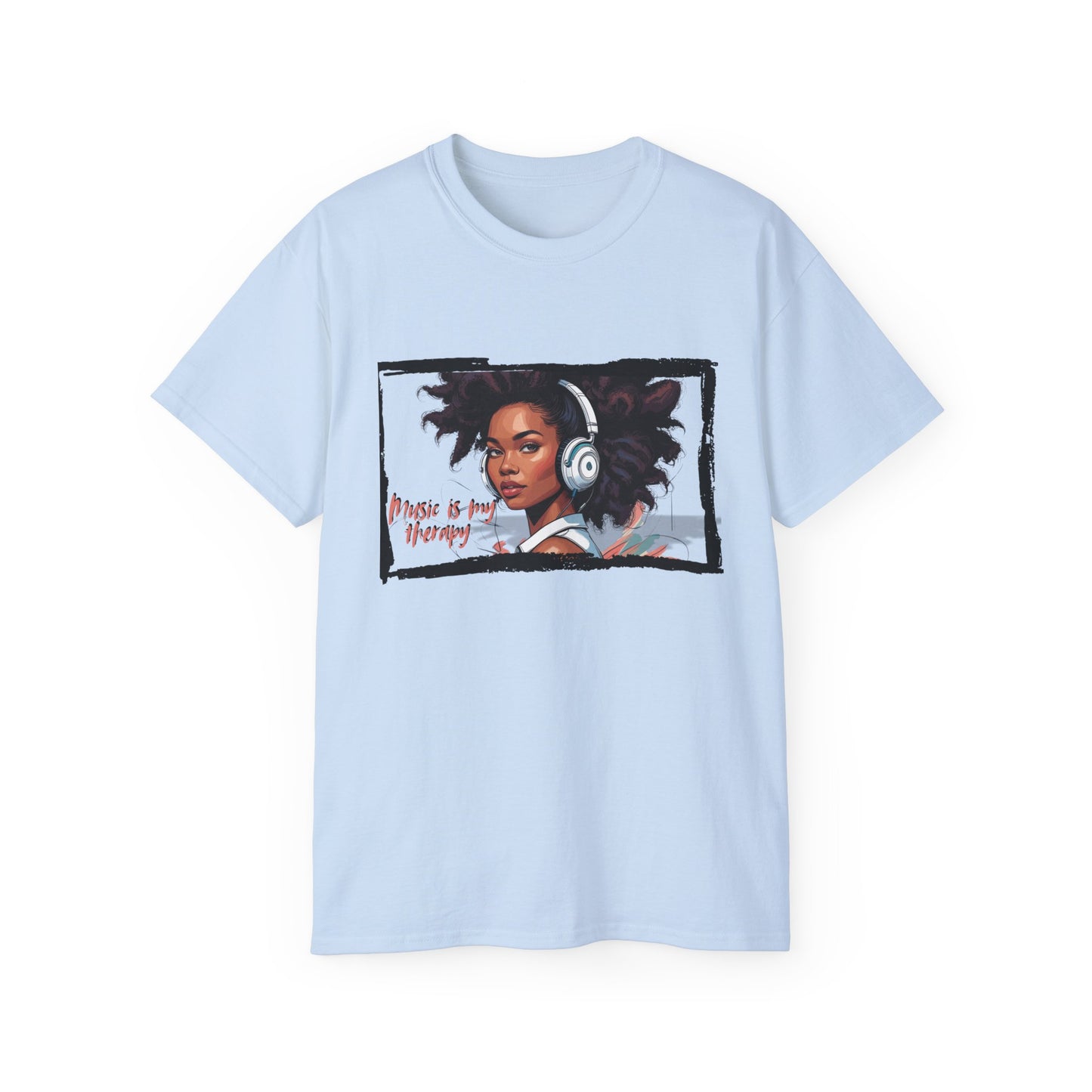 Music is My Therapy Unisex Cotton Tee, Relaxed Fit Shirt for Music Lovers, Gift for Musicians, Casual Outfit, Inspirational Apparel