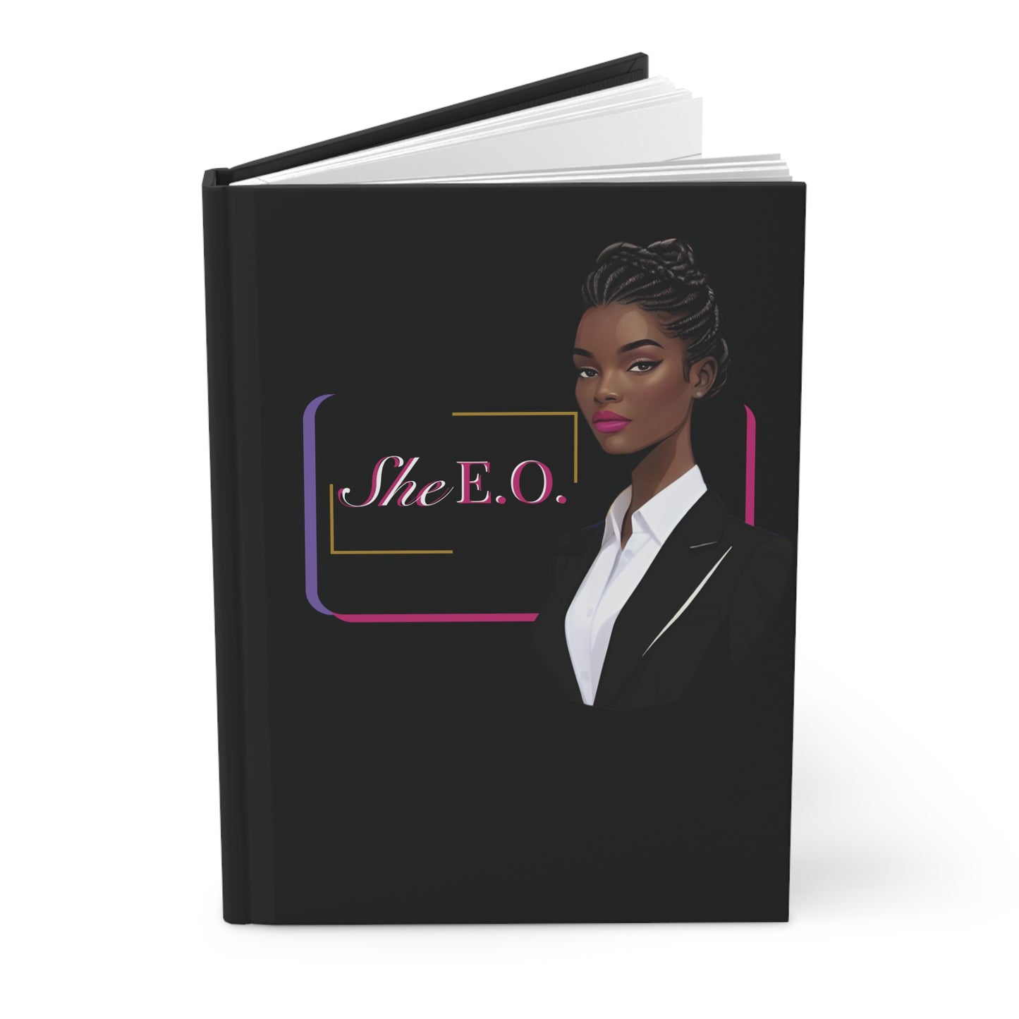 Empowered Woman Journal, Stylish Notebook for Boss Ladies, Motivational Diary for Entrepreneurs, Perfect Gift for Women, She E.O. Design