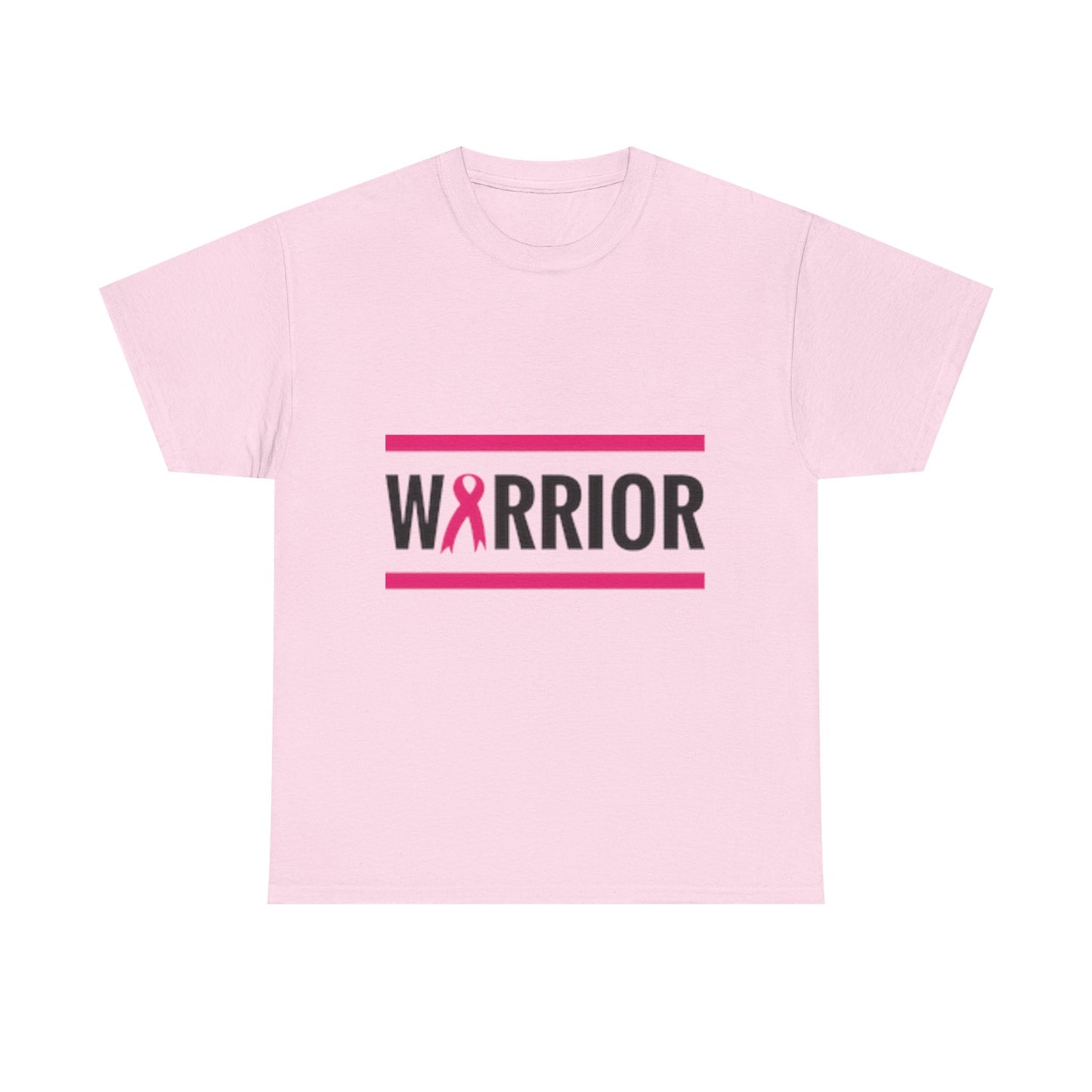 Breast Cancer Warrior Tee, Unisex Heavy Cotton T-Shirt, Cancer Awareness Shirt, Supportive Gift, Fight Like A Warrior Tee