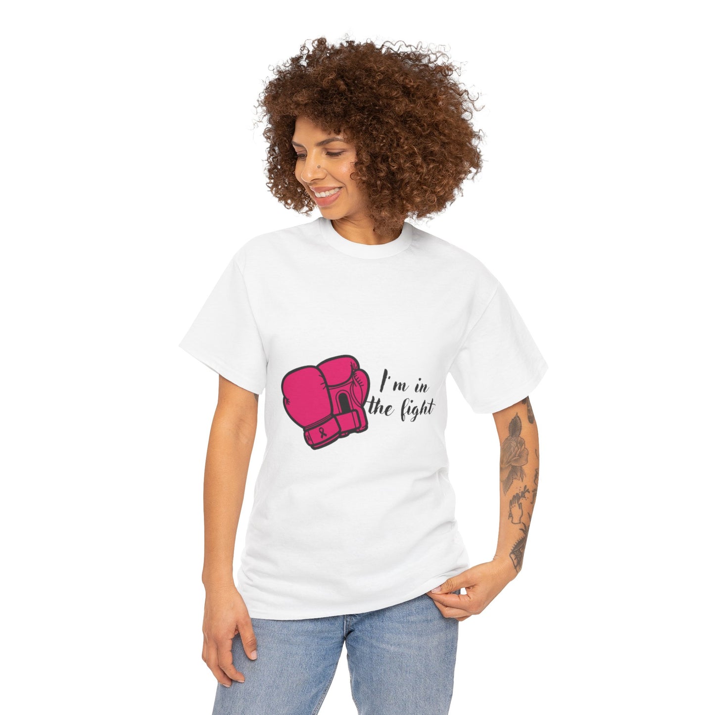 Fighting Spirit Tee, I'm in the Fight, Workout Shirt, Motivational Tee, Fitness Gift, Boxing Apparel