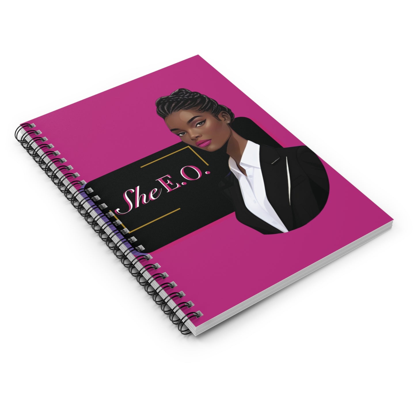 Empowering Spiral Notebook for Boss Ladies, She E.O. Journal, Inspirational Stationery, Gift for Entrepreneurs, Women Empowerment