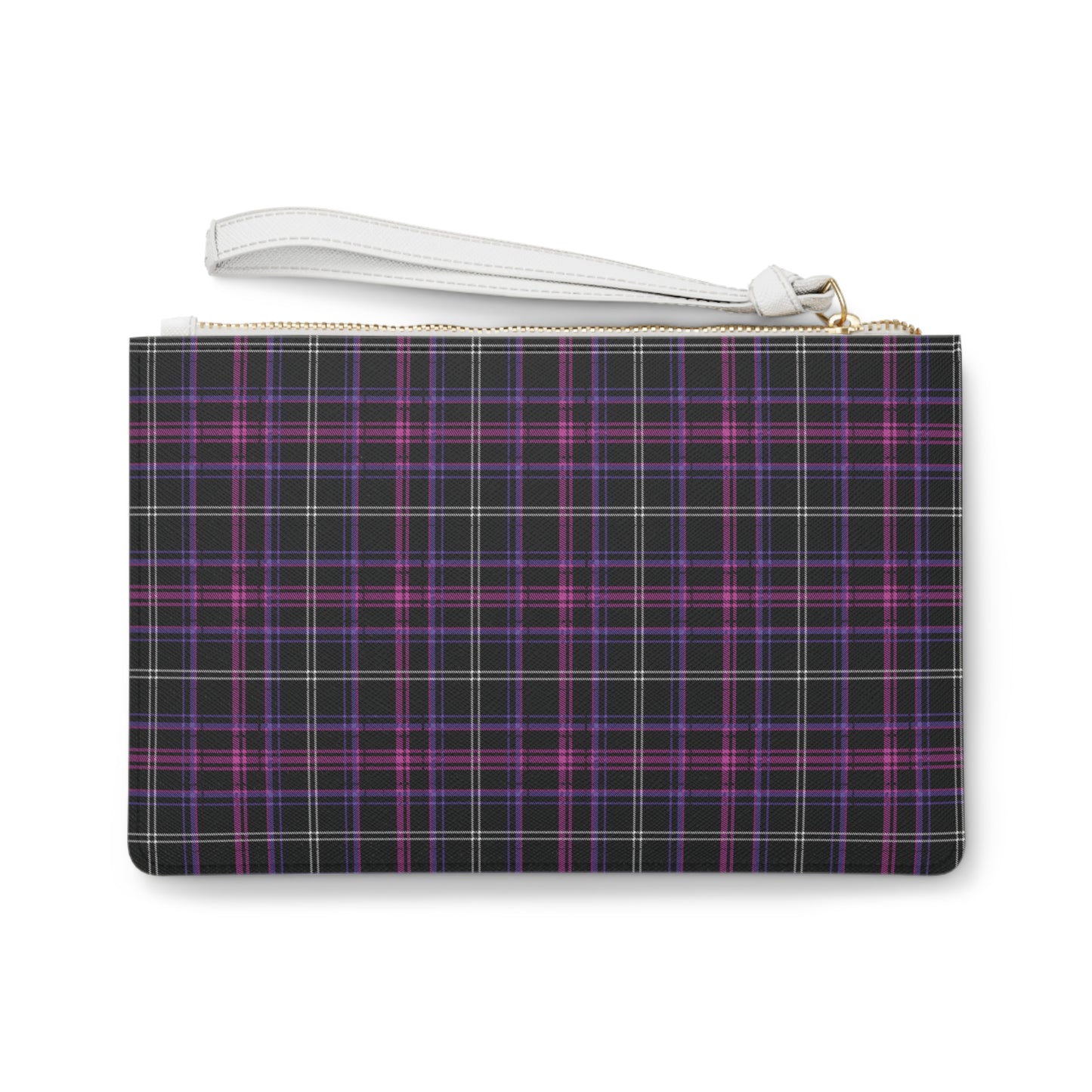 She E O Plaid Clutch Bag, Women's Fashion, Evening Purse, Small Handbag, Statement Accessory, Gift for Her