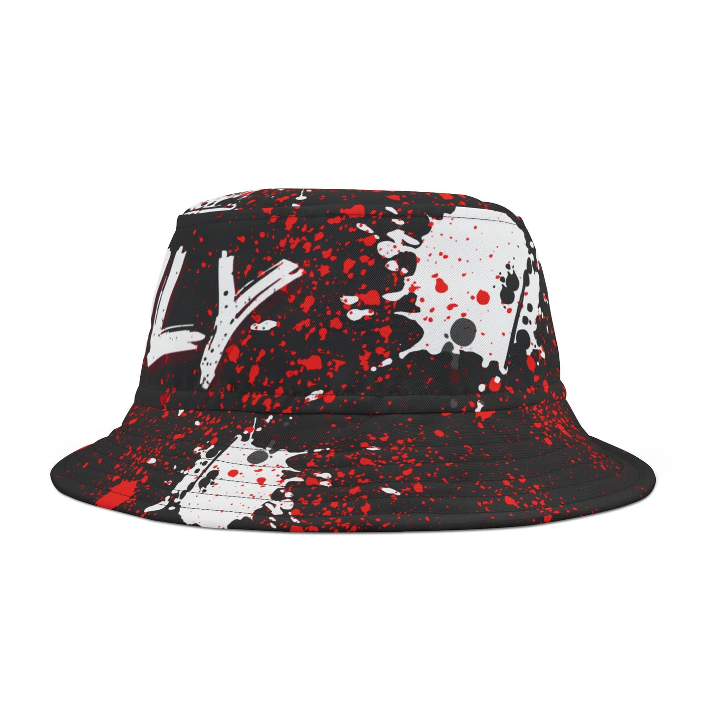 B Trendy Bucket Hat, Street Style Accessory, Casual Summer Wear, Graffiti Print Hat, Perfect for Festivals, Throwback Vibe