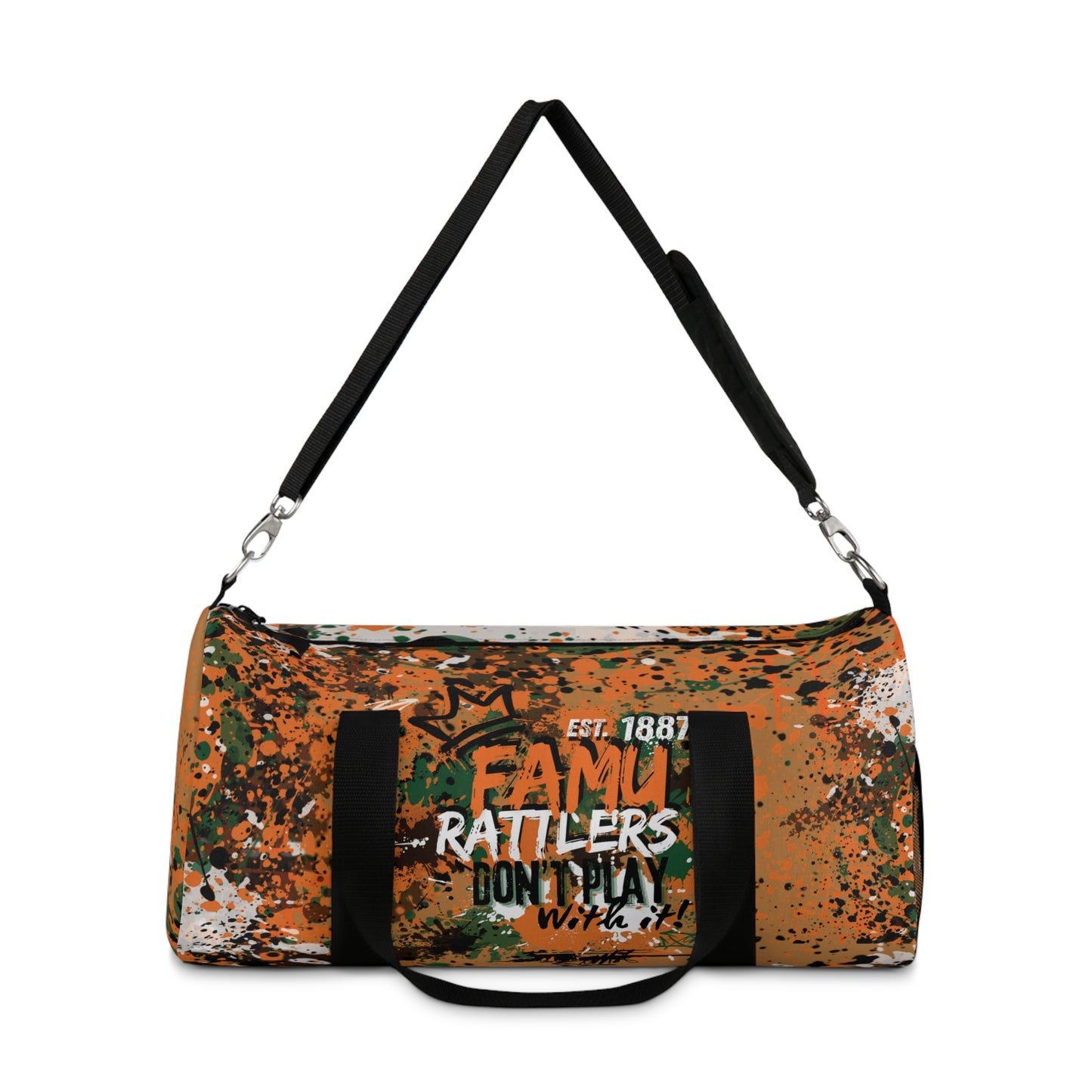 Graffiti Duffel Bag, FAMU Sprayed Art, Cool Urban Travel Gym Overnight Bag, Hipster Street Style Accessories, Unique Custom Hand Painted