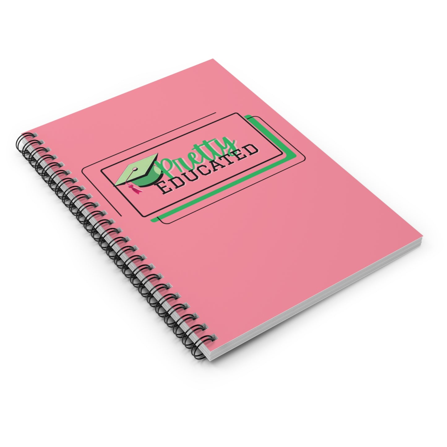 Pretty Educated Spiral Notebook - Elegant, Inspirational, Perfect for Students, Journaling, Graduation Gift, School Supplies