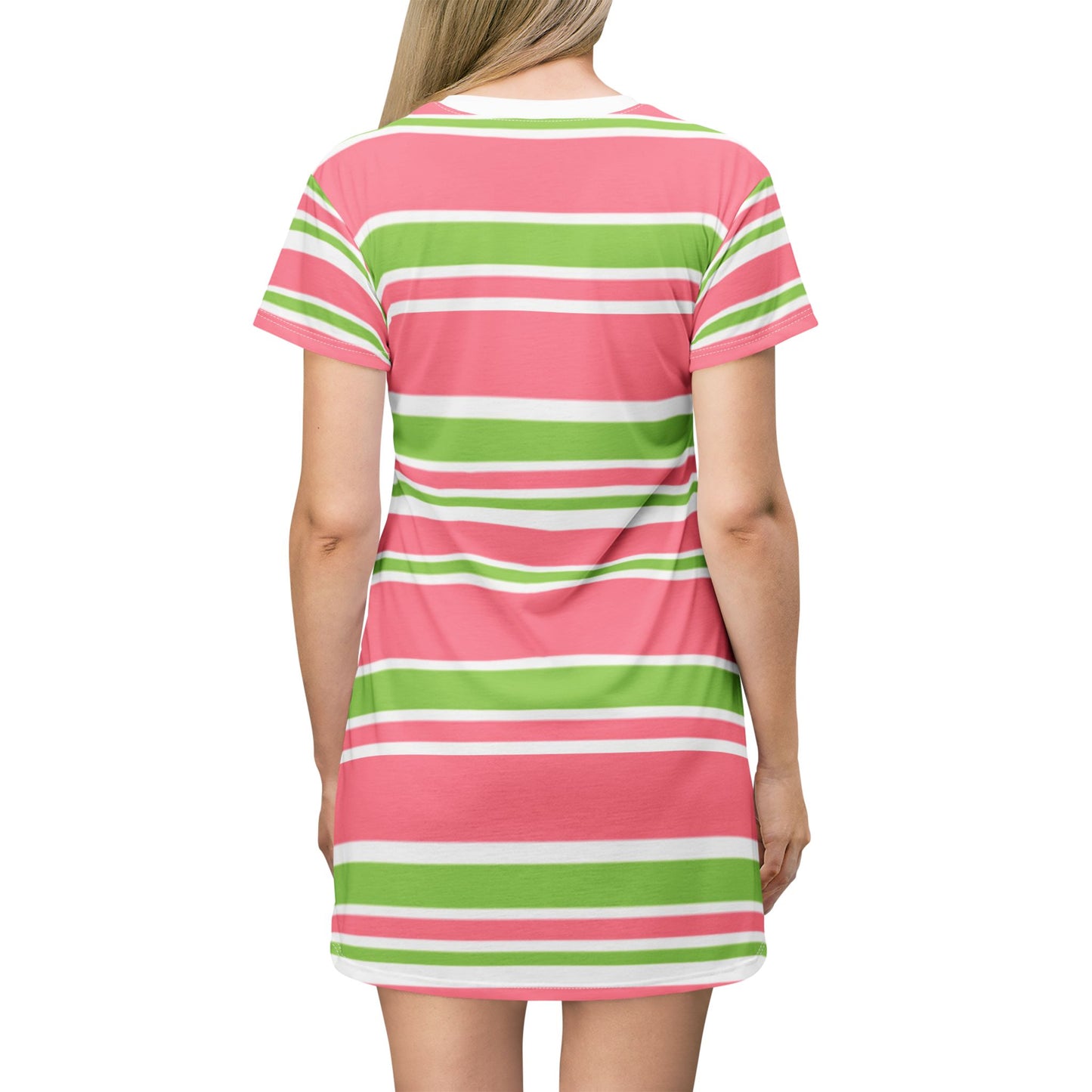 Stylish Blank Striped T-Shirt Dress for Casual Outings | Perfect for Summer, Sports Events, Parties, Gifts