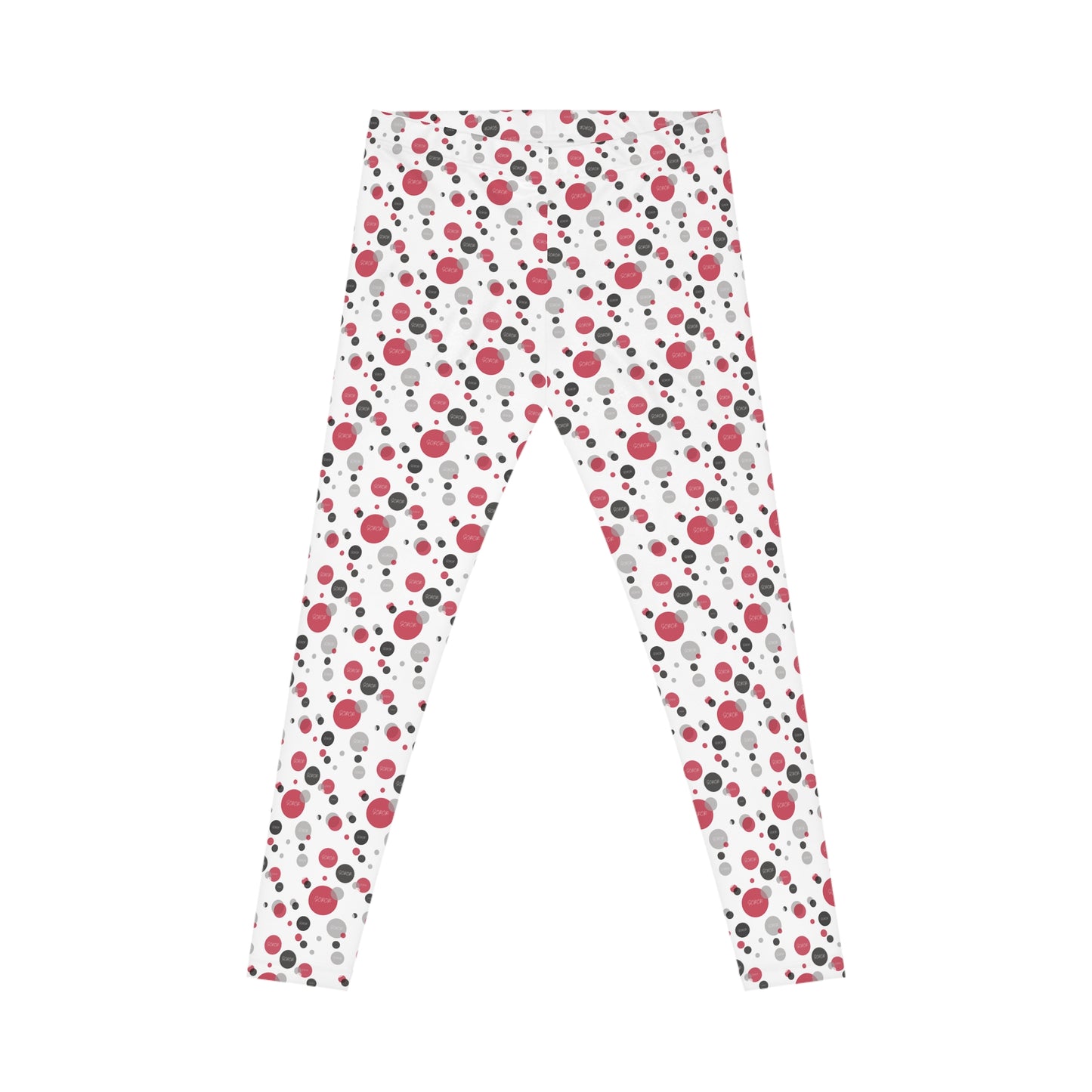 Soror Diva Dot Leggings W, Women's Leggings, Casual Pants, Pink and Green Leggings, Bold Patterned Tights