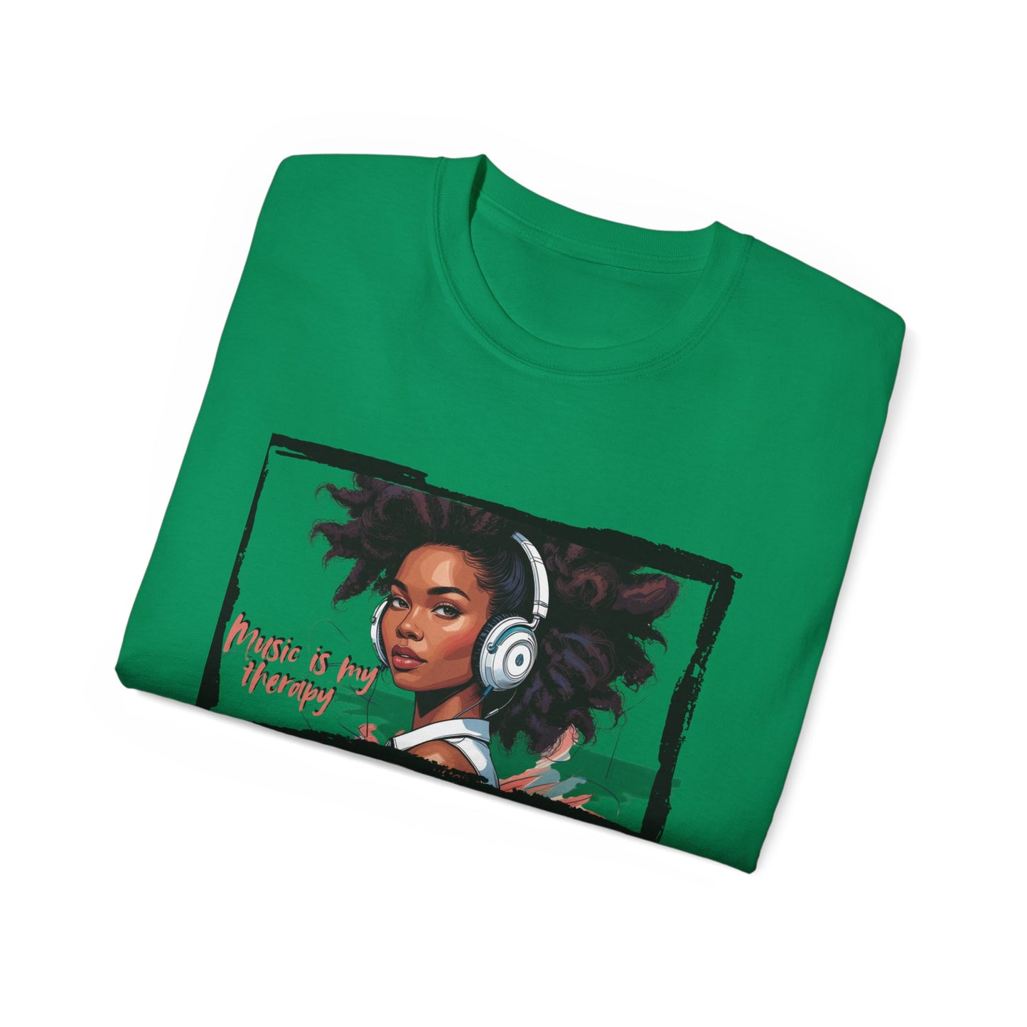 Music is My Therapy Unisex Cotton Tee, Relaxed Fit Shirt for Music Lovers, Gift for Musicians, Casual Outfit, Inspirational Apparel