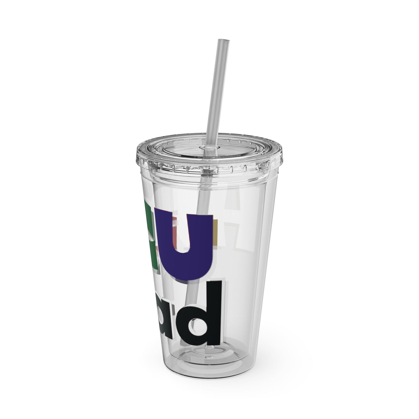 HBCU Dad Sunsplash Tumbler: Colorful Travel Cup, BPA-Free, Perfect for Summer Drinks, Gift for Friends, Eco-Friendly, Party Favor