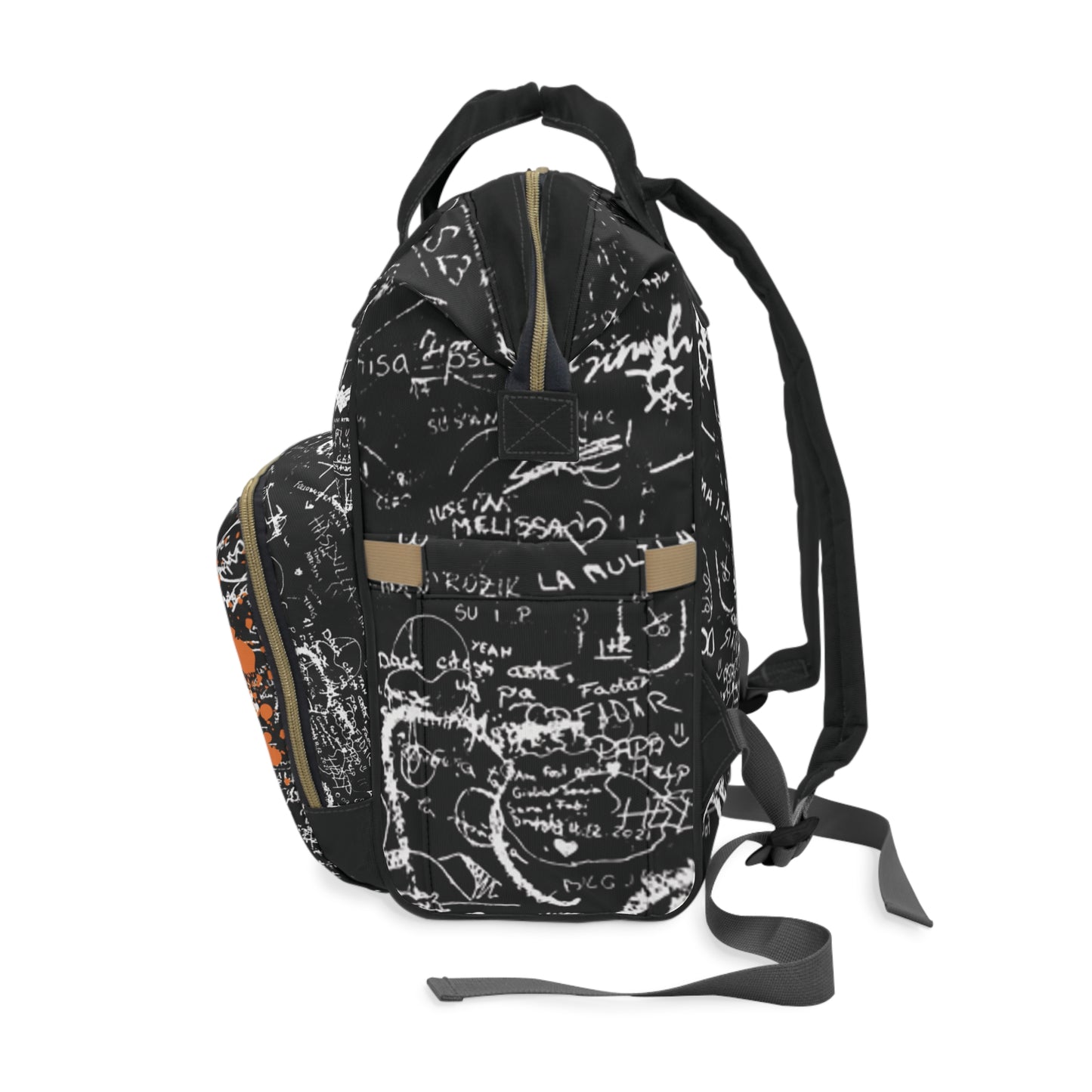 Alumni Multifunctional Diaper Backpack for Alumni Parents, Baby Bag, Travel Backpack, Black and White Daypack, Back to School Essentials