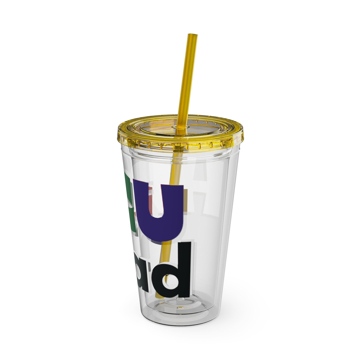 HBCU Dad Sunsplash Tumbler: Colorful Travel Cup, BPA-Free, Perfect for Summer Drinks, Gift for Friends, Eco-Friendly, Party Favor